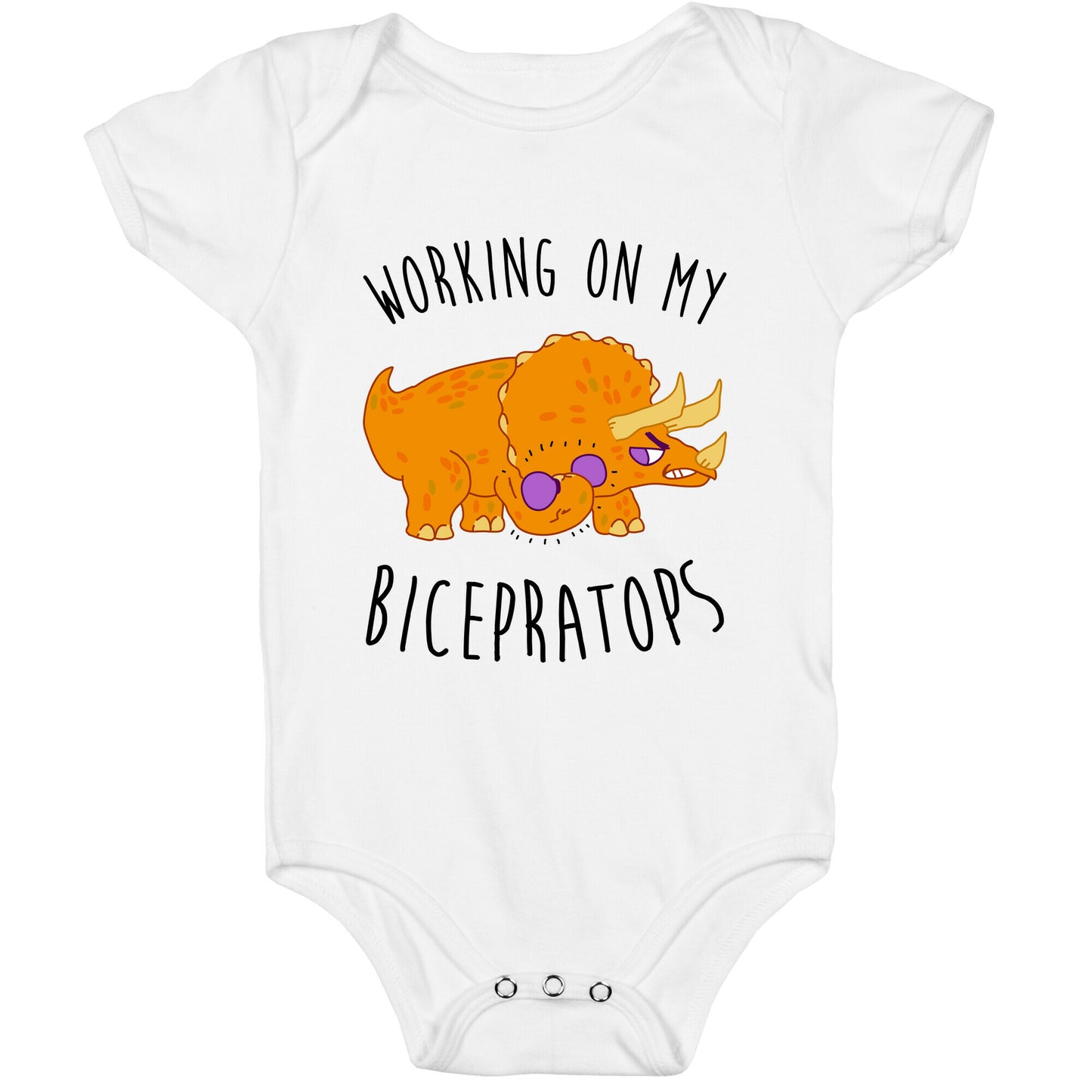 Working on My Bicepratops Baby One Piece