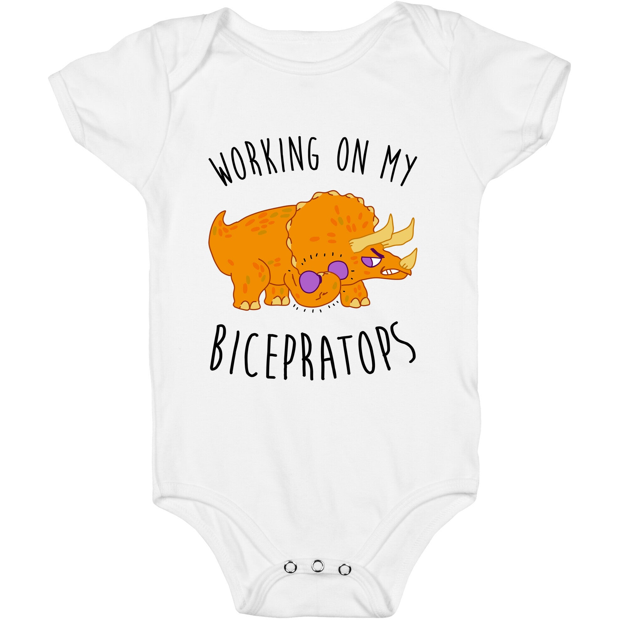 Working on My Bicepratops Baby One Piece