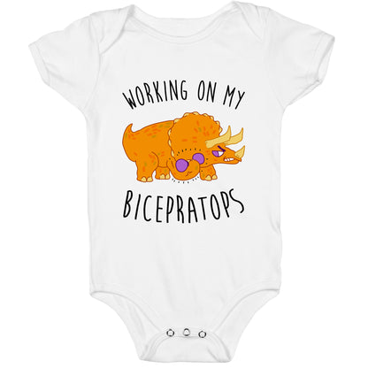 Working on My Bicepratops Baby One Piece