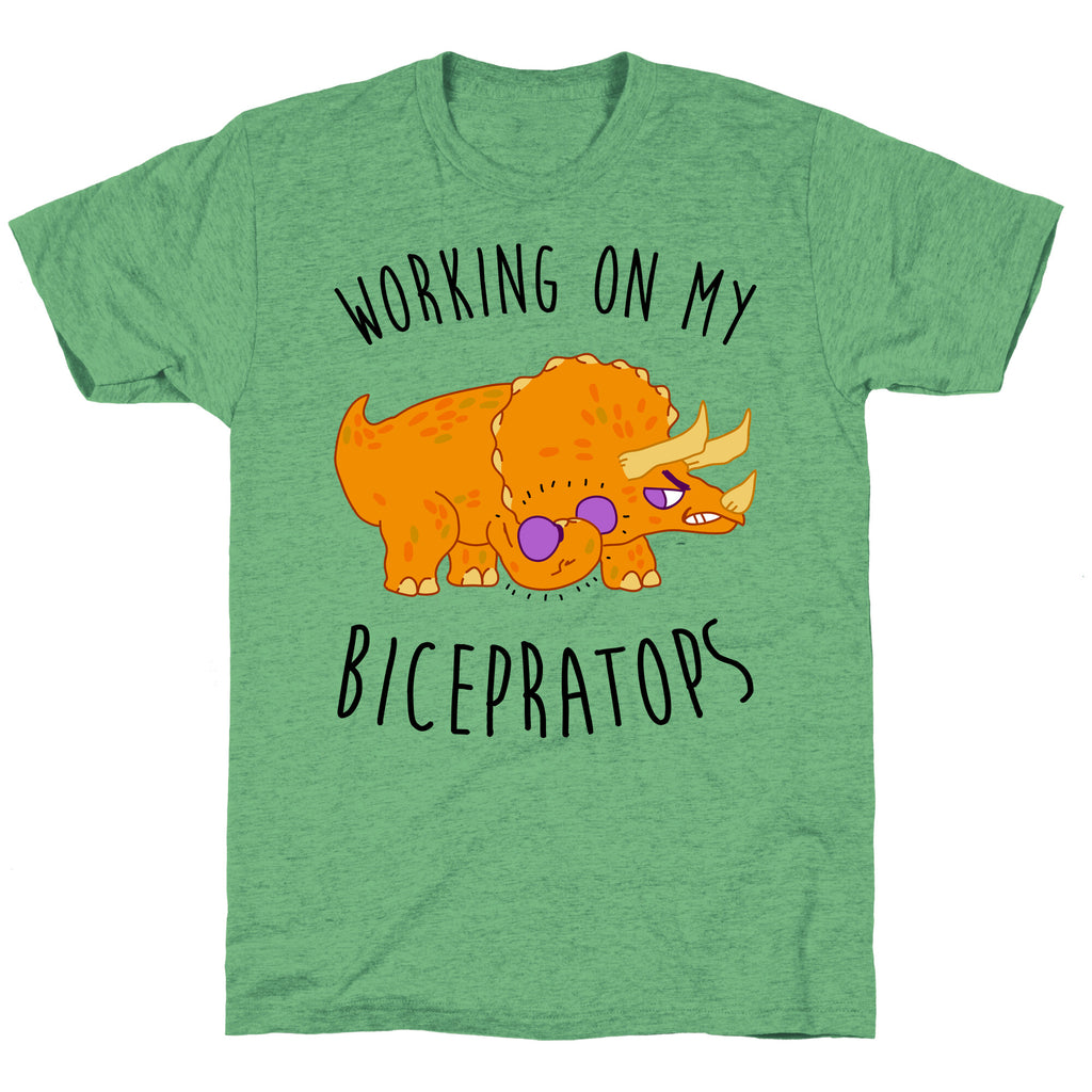 Working on My Bicepratops Unisex Triblend Tee