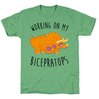 Working on My Bicepratops Unisex Triblend Tee