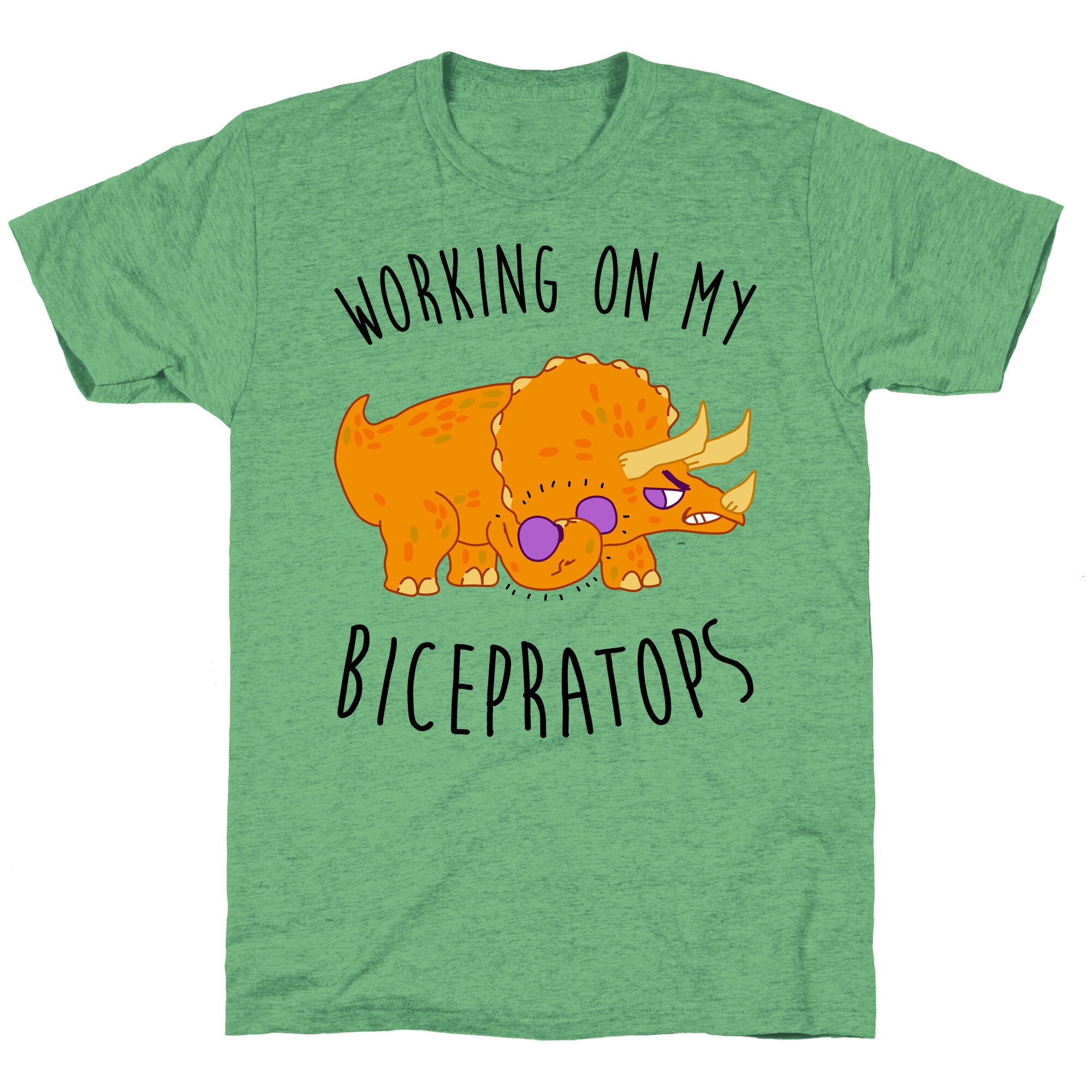 Working on My Bicepratops Unisex Triblend Tee