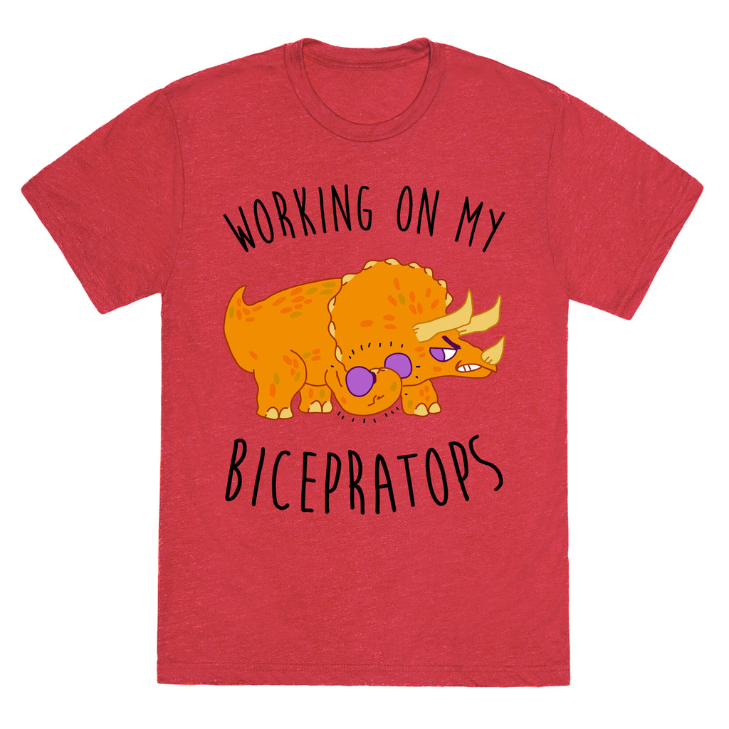 Working on My Bicepratops Unisex Triblend Tee