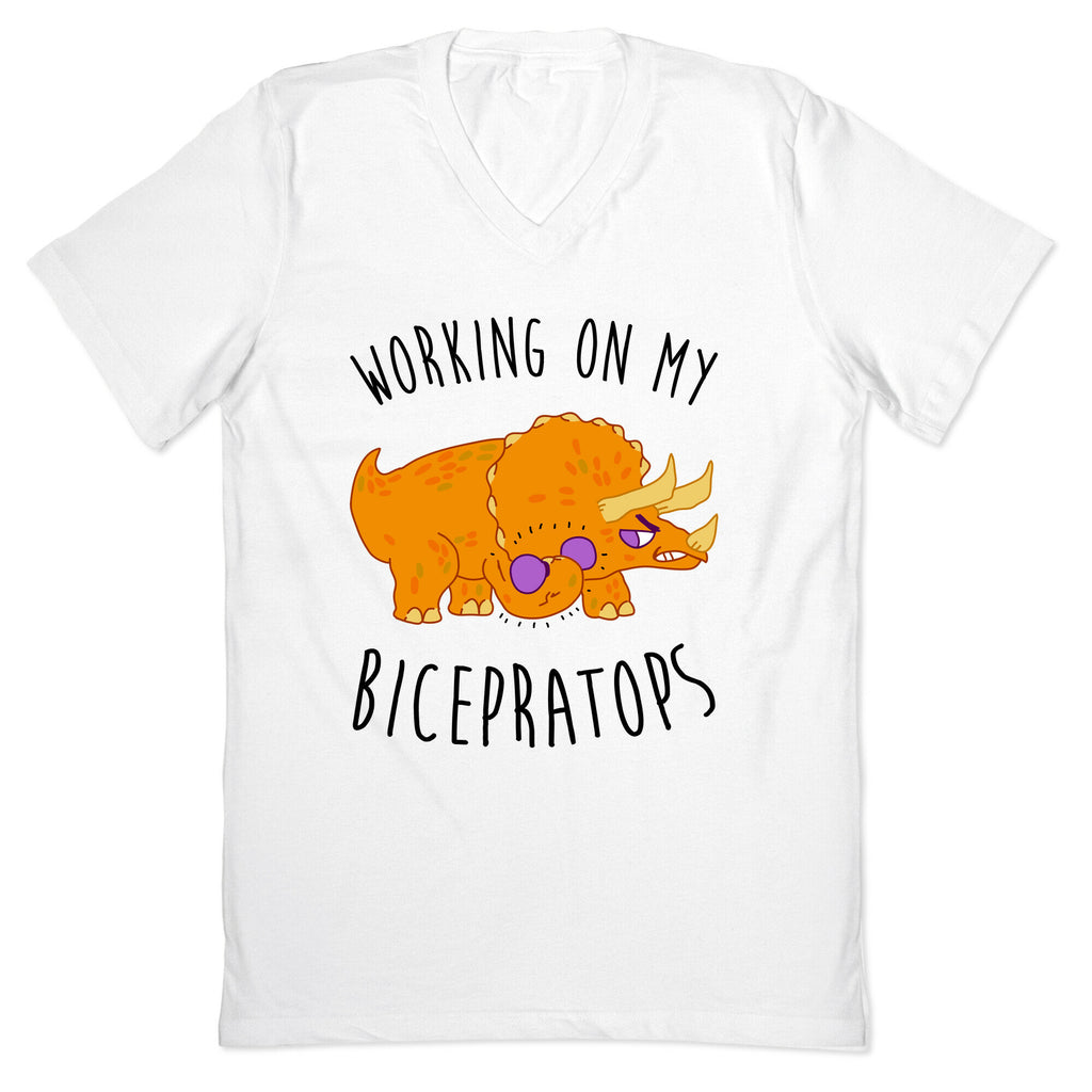 Working on My Bicepratops V-Neck
