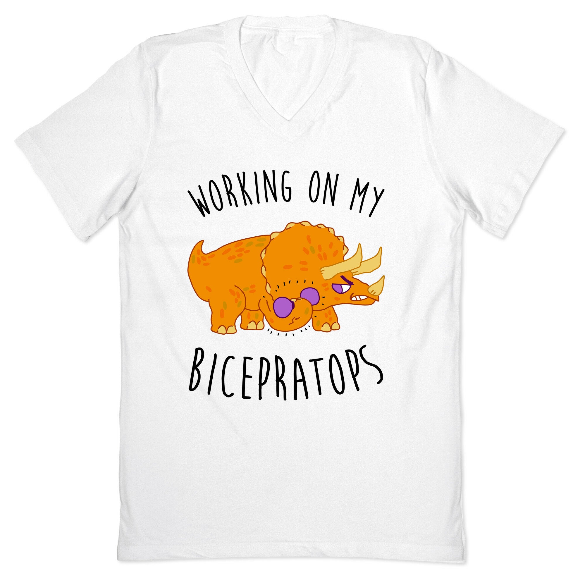 Working on My Bicepratops V-Neck