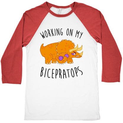 Working on My Bicepratops Baseball Tee