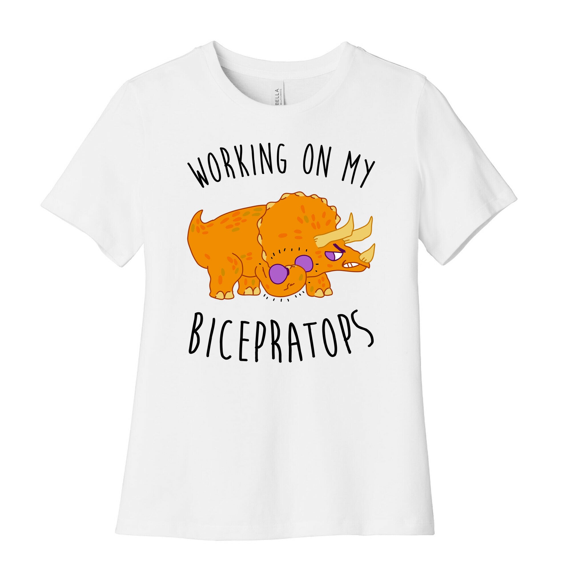 Working on My Bicepratops Women's Cotton Tee