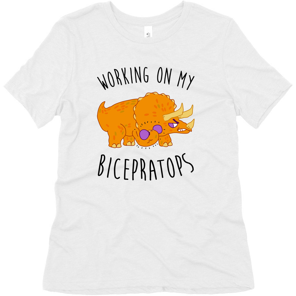 Working on My Bicepratops Women's Triblend Tee