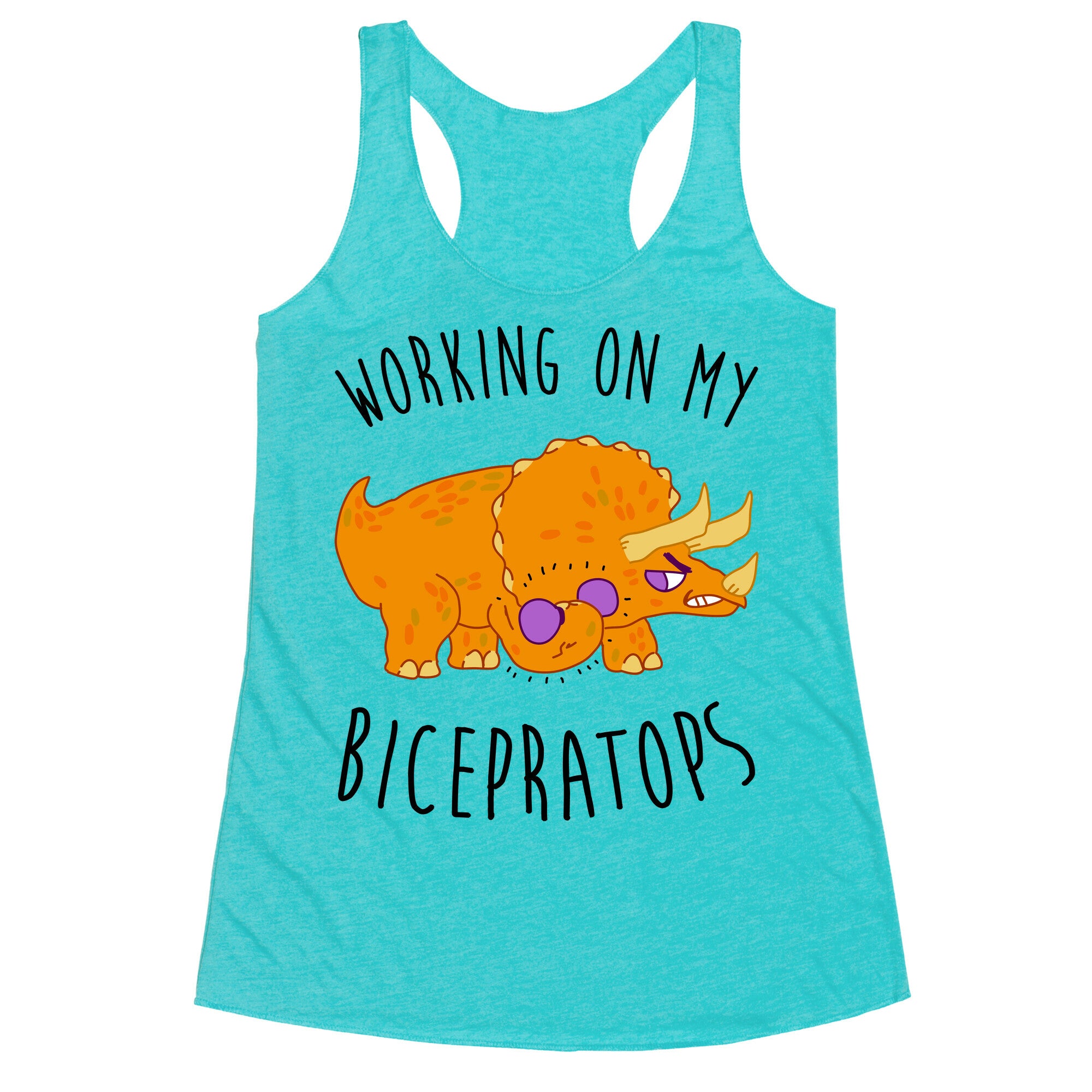 Working on My Bicepratops Racerback Tank