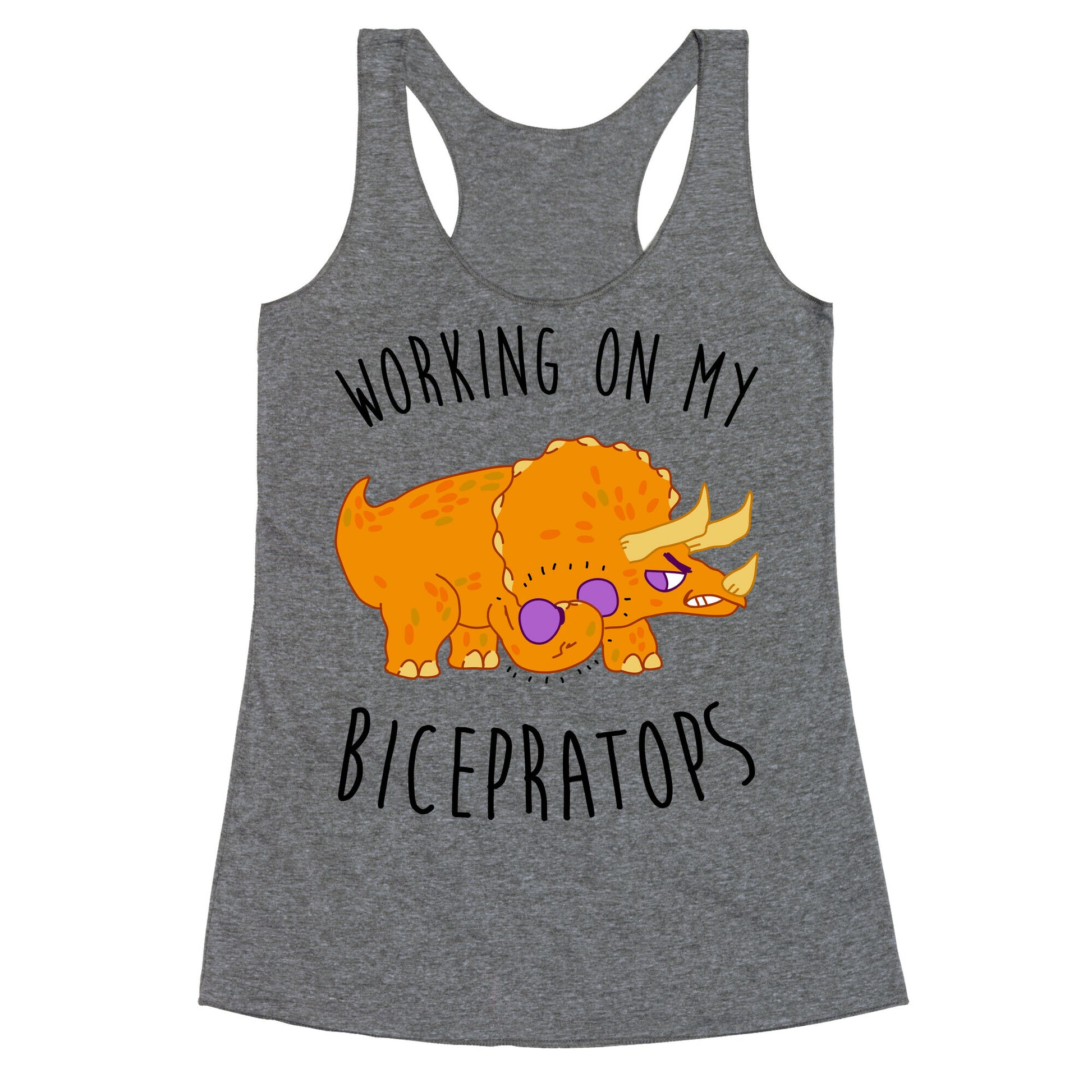 Working on My Bicepratops Racerback Tank