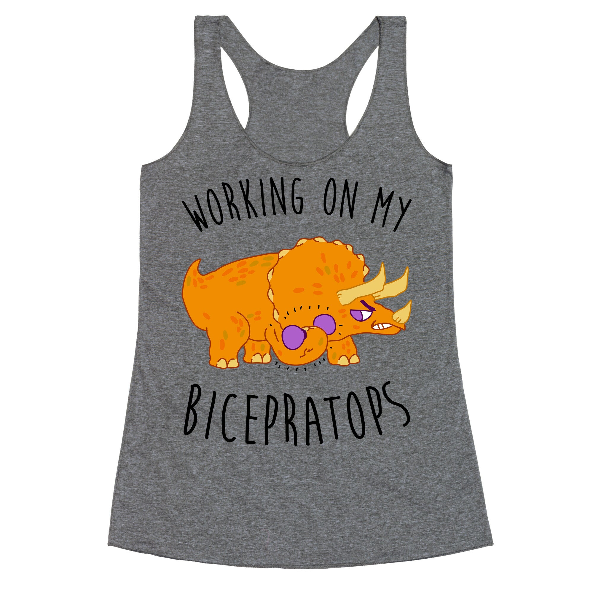 Working on My Bicepratops Racerback Tank