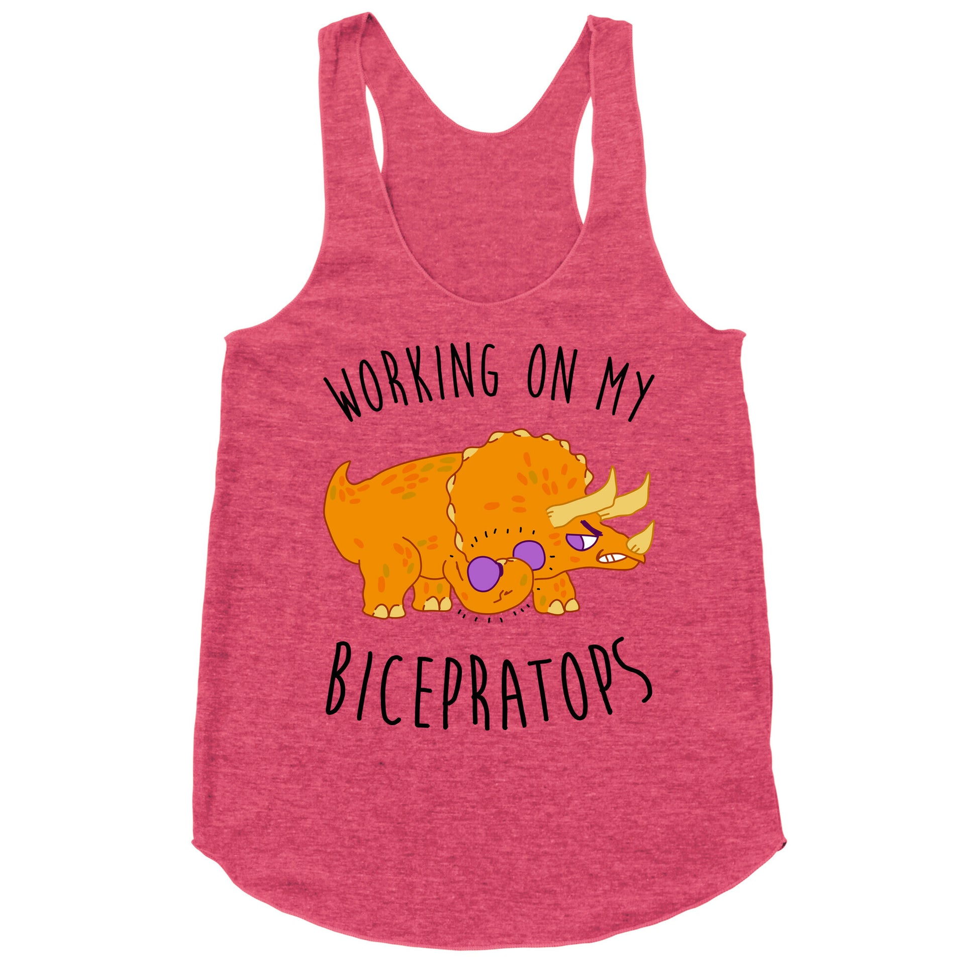 Working on My Bicepratops Racerback Tank