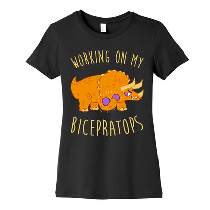 Working on My Bicepratops Women's Cotton Tee