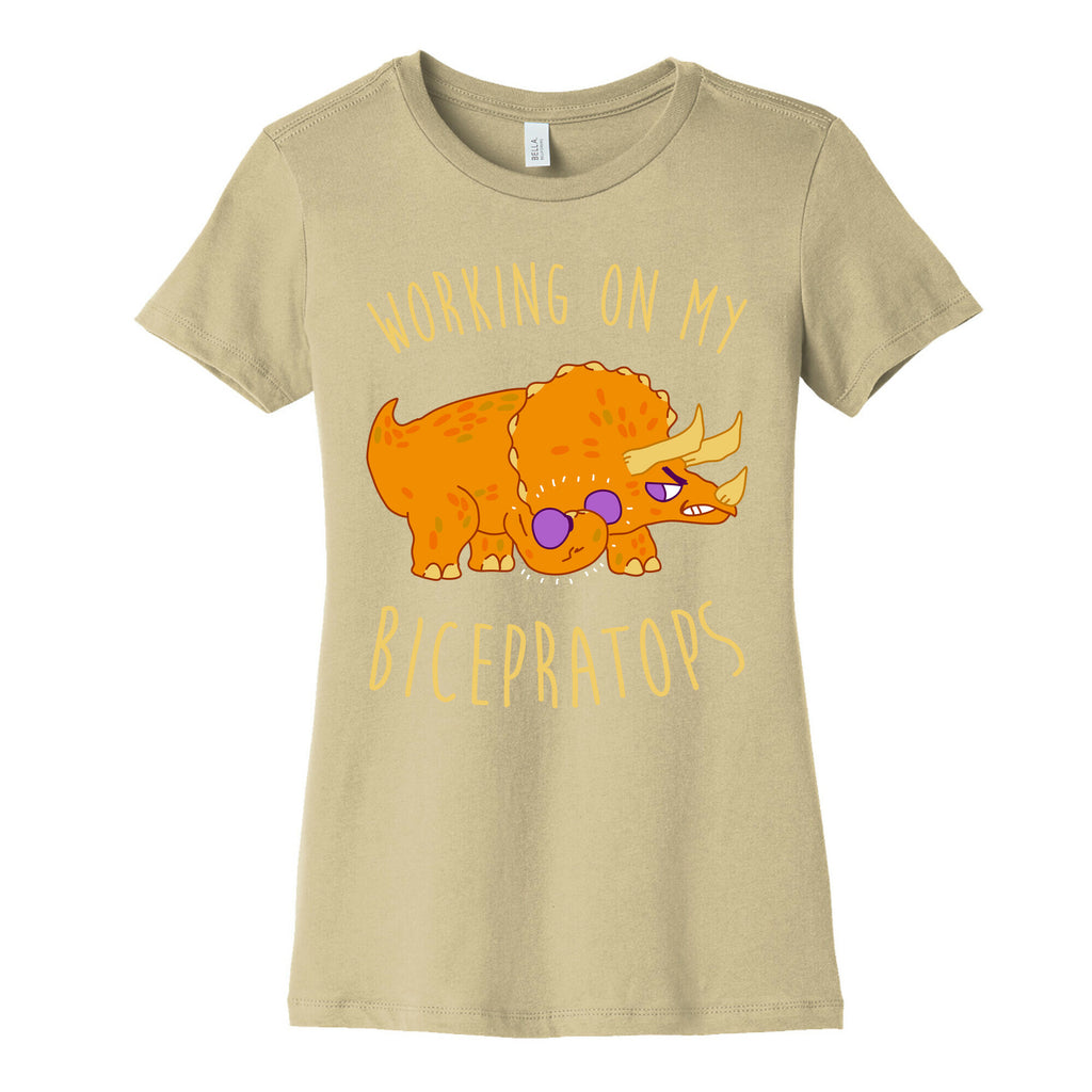 Working on My Bicepratops Women's Cotton Tee