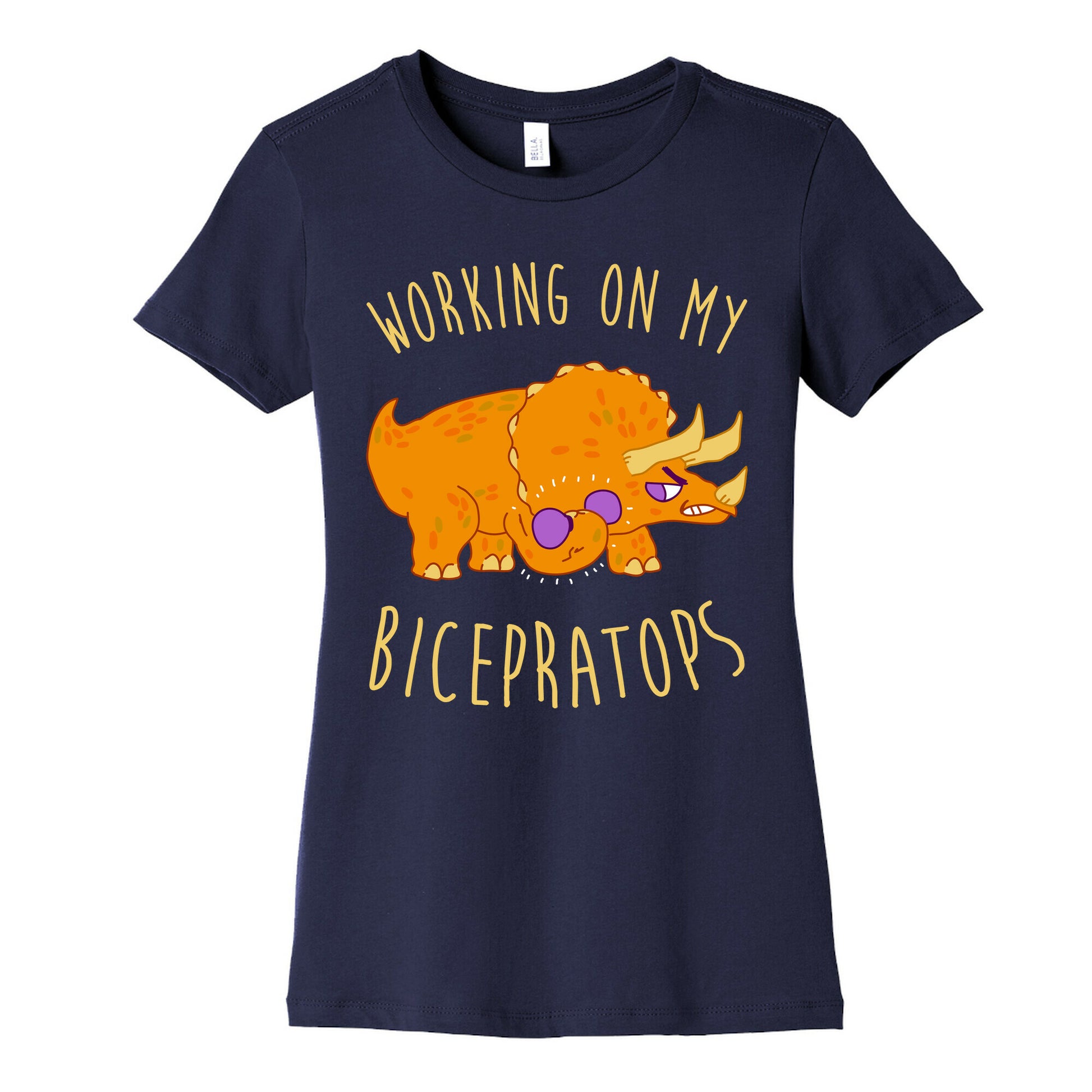 Working on My Bicepratops Women's Cotton Tee