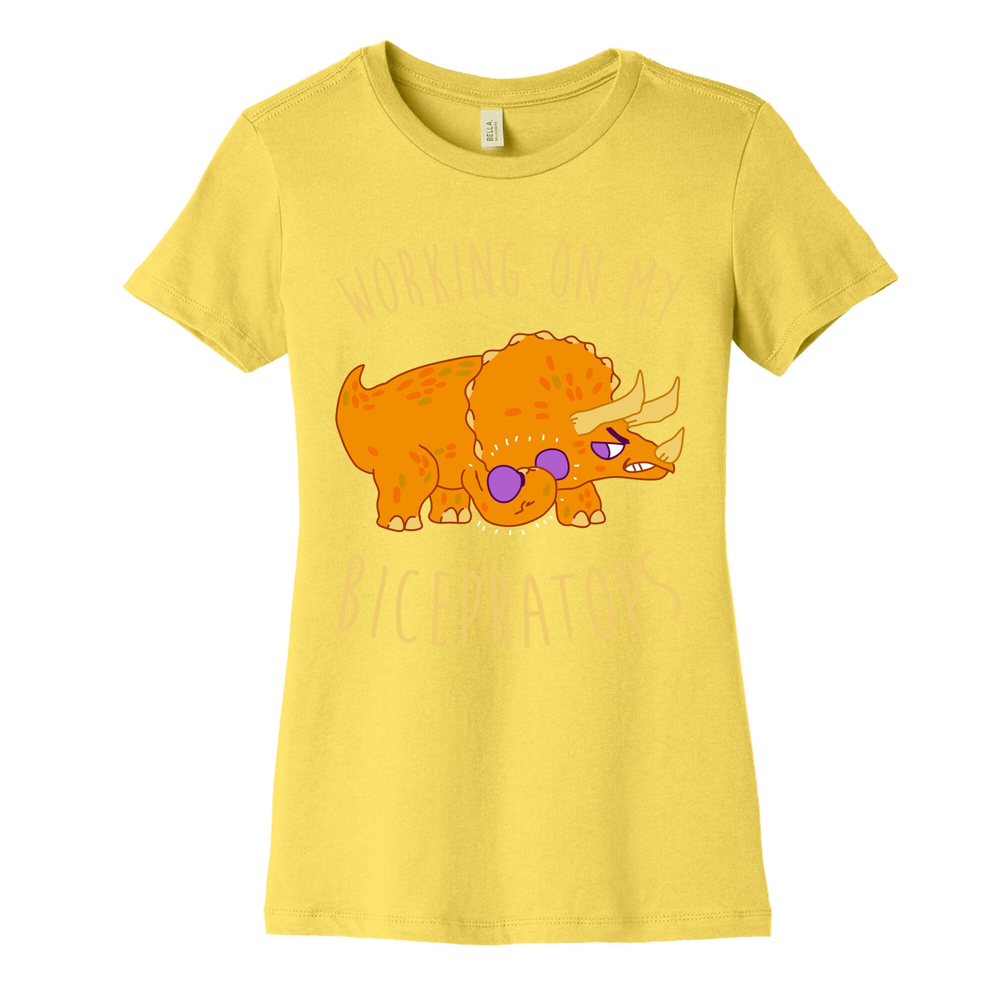 Working on My Bicepratops Women's Cotton Tee