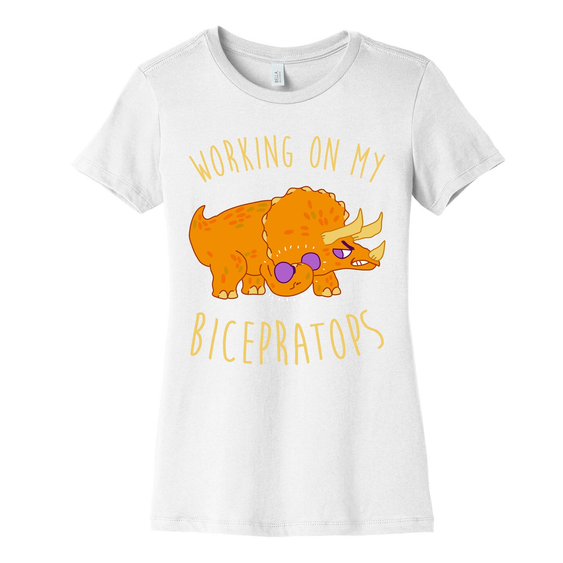 Working on My Bicepratops Women's Cotton Tee