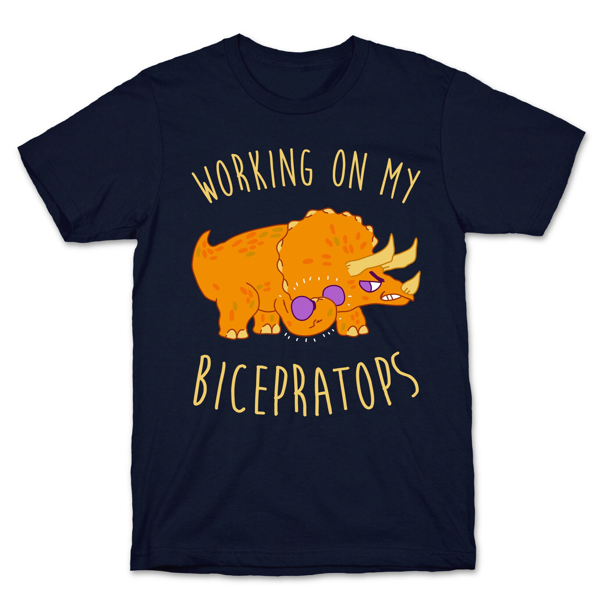 Working on My Bicepratops T-Shirt