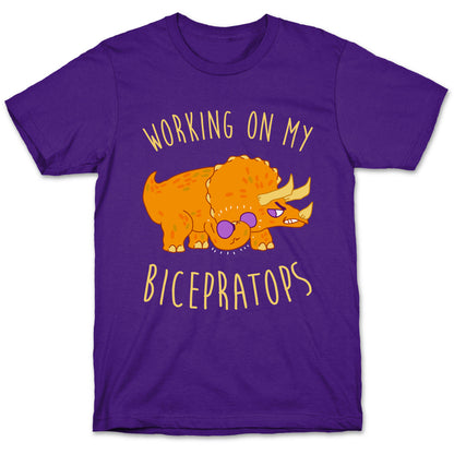 Working on My Bicepratops T-Shirt