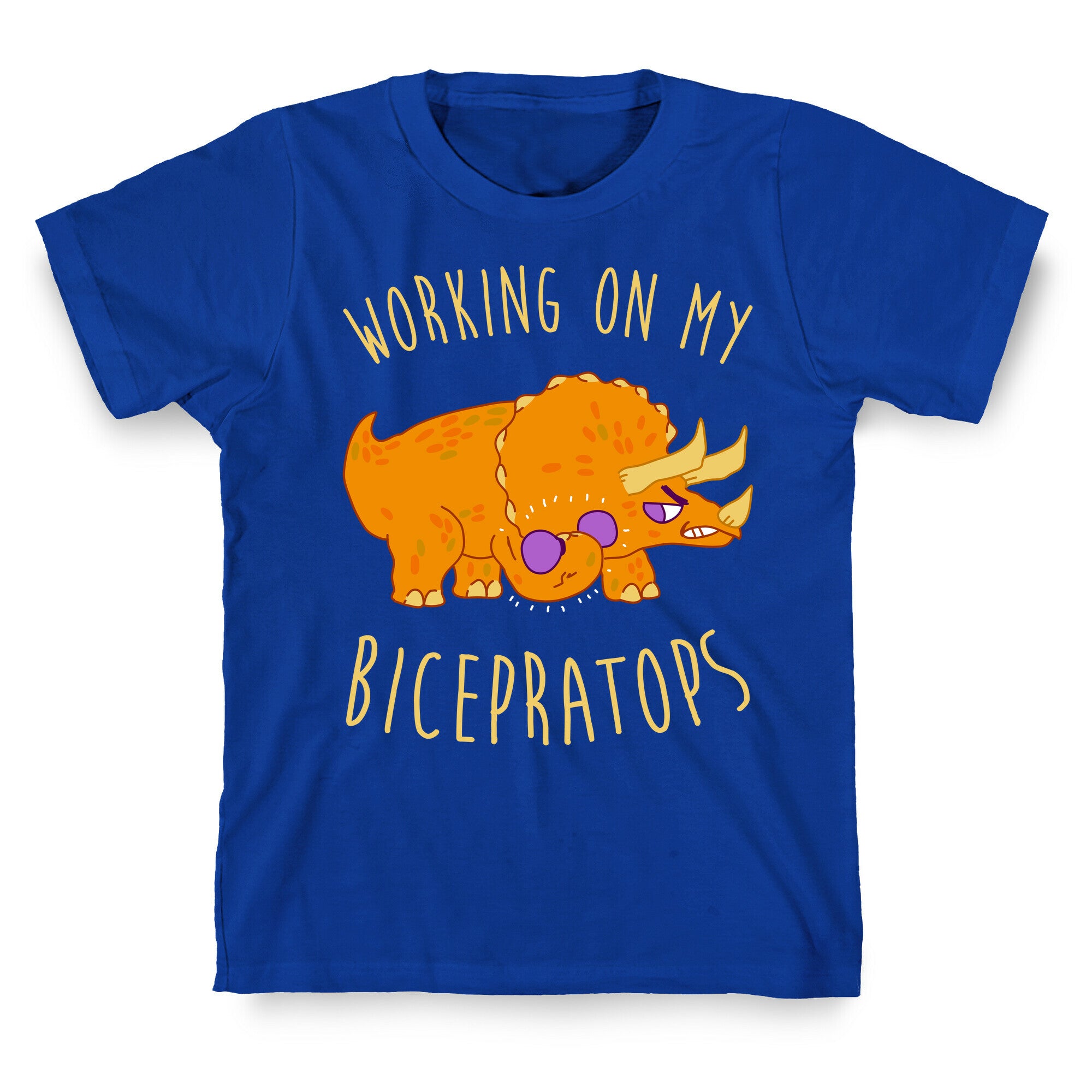 Working on My Bicepratops T-Shirt