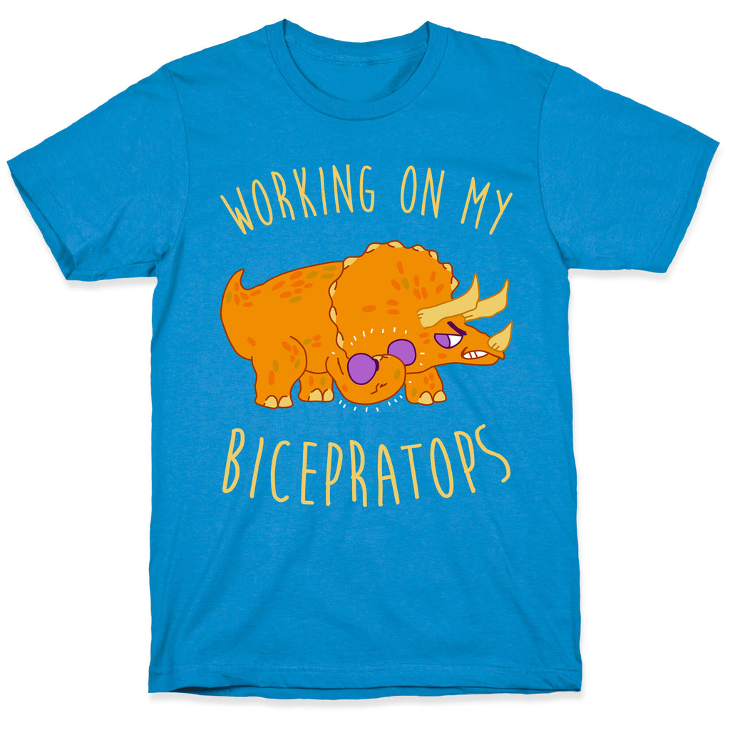 Working on My Bicepratops T-Shirt