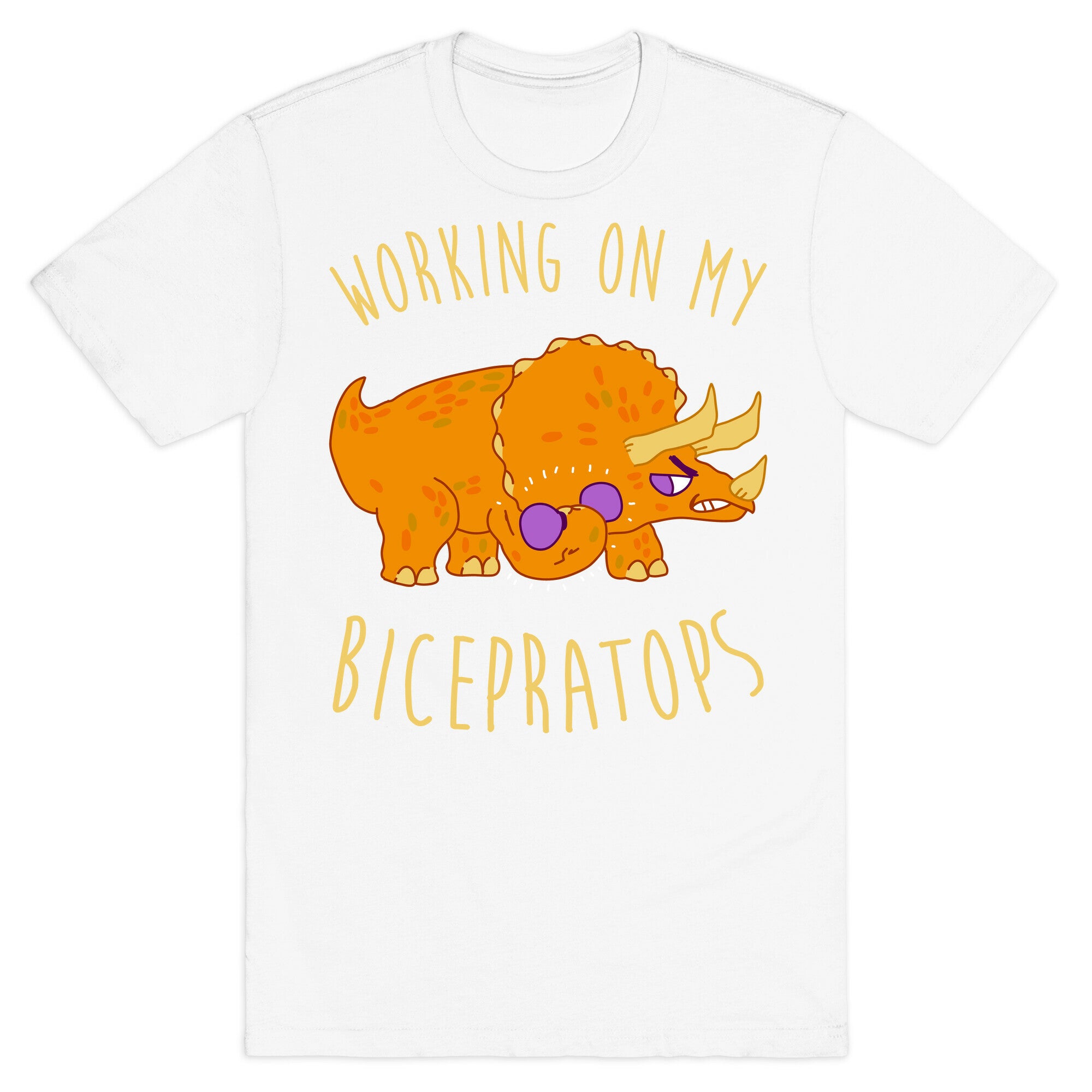 Working on My Bicepratops T-Shirt