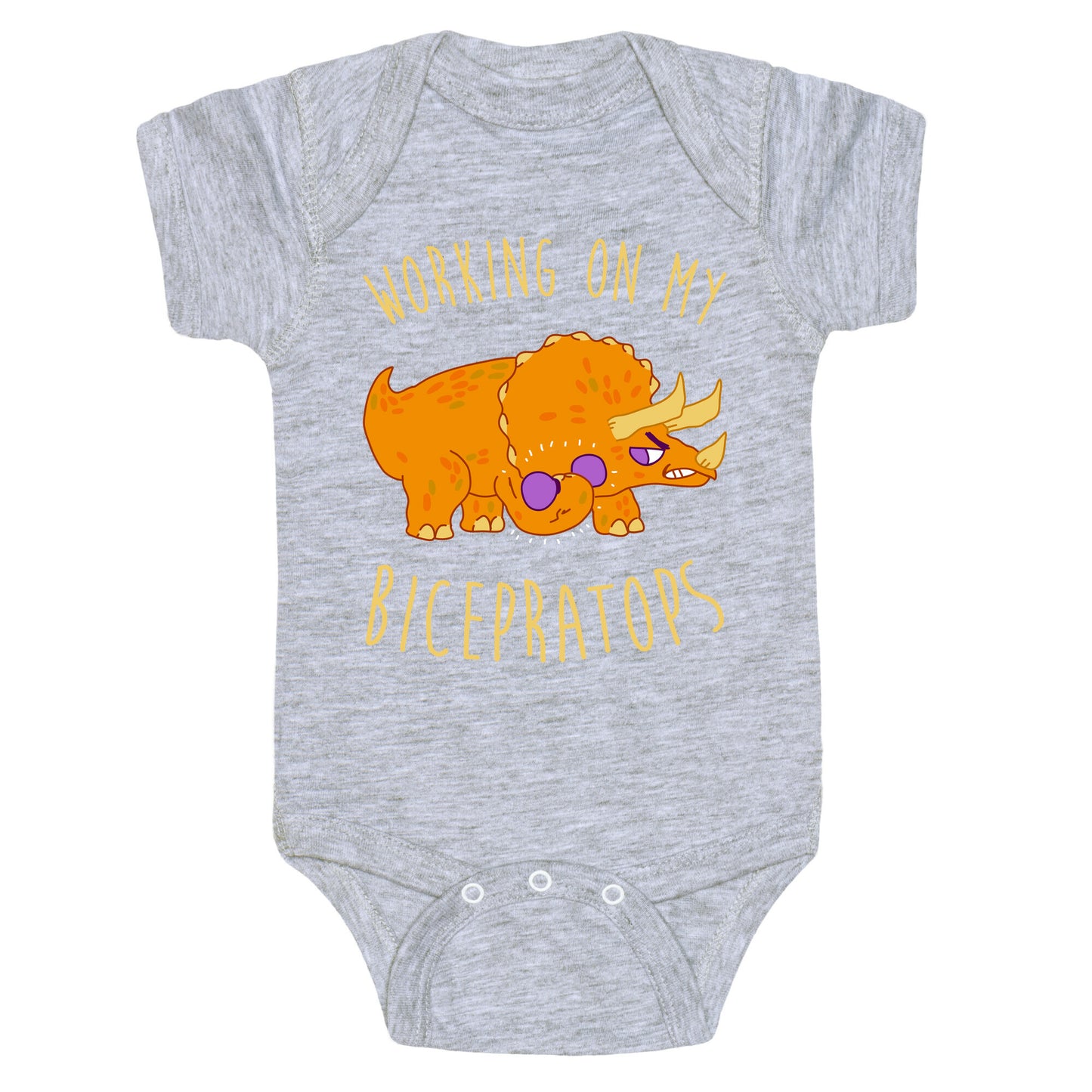 Working on My Bicepratops Baby One Piece
