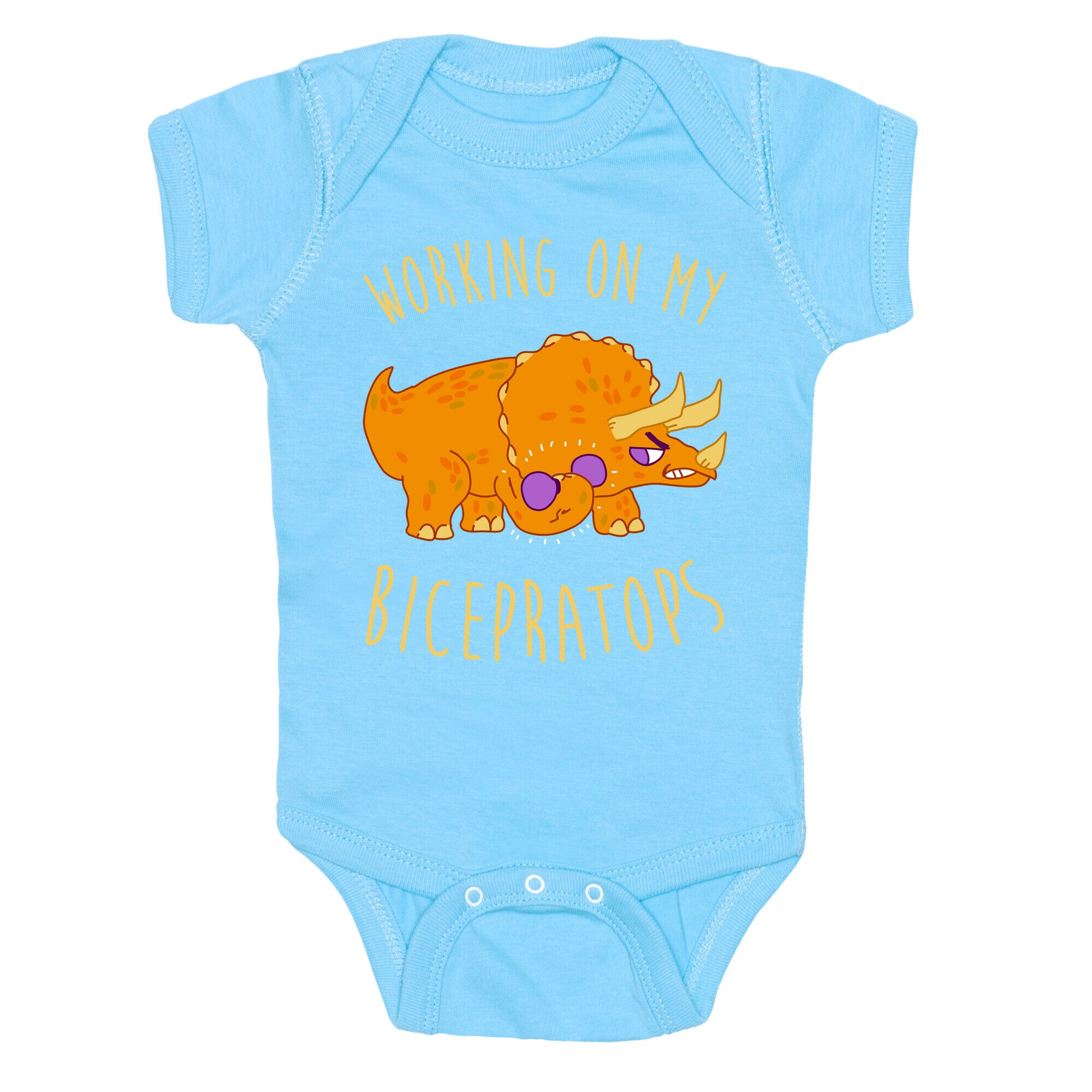 Working on My Bicepratops Baby One Piece