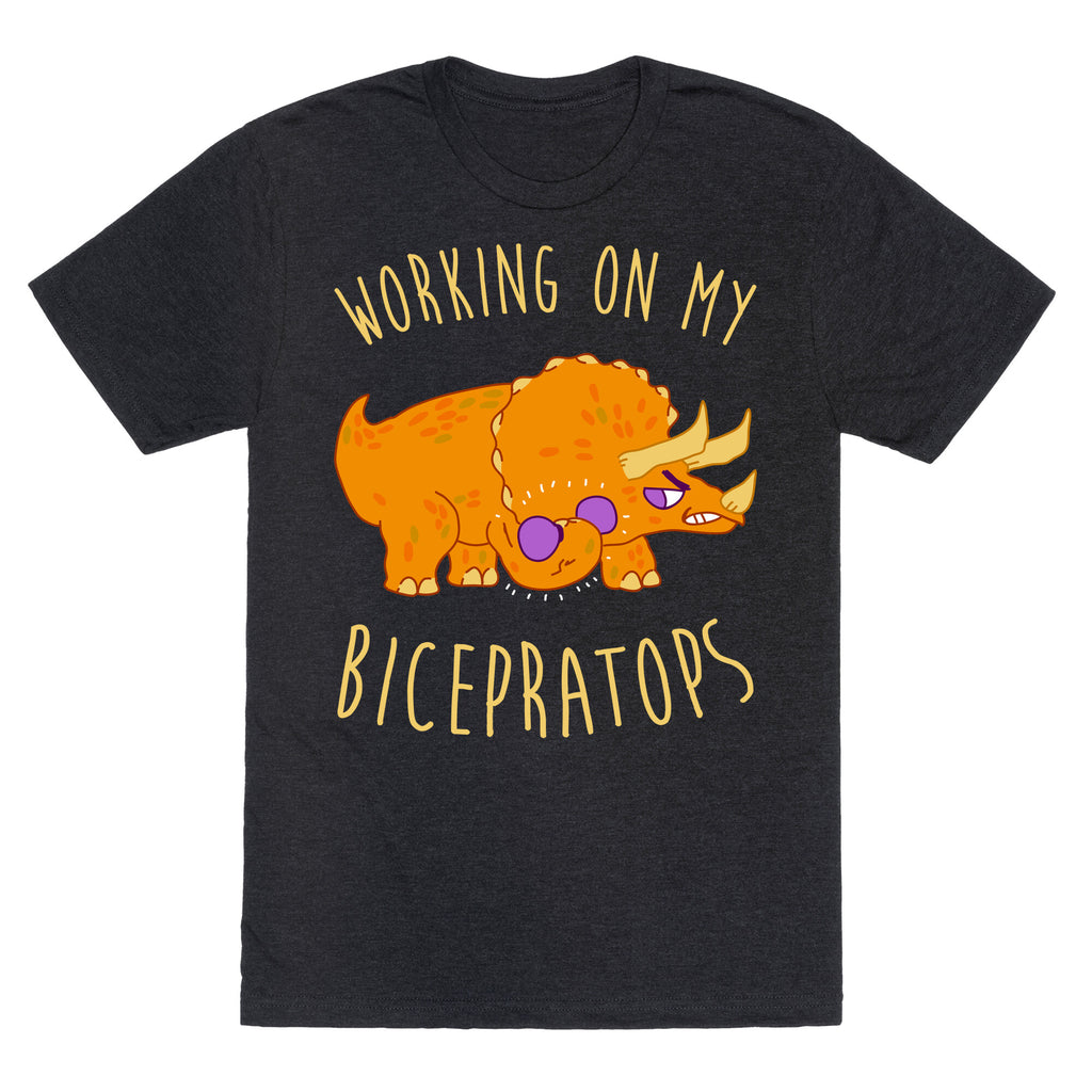 Working on My Bicepratops Unisex Triblend Tee