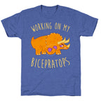 Working on My Bicepratops Unisex Triblend Tee
