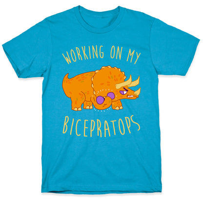 Working on My Bicepratops Unisex Triblend Tee
