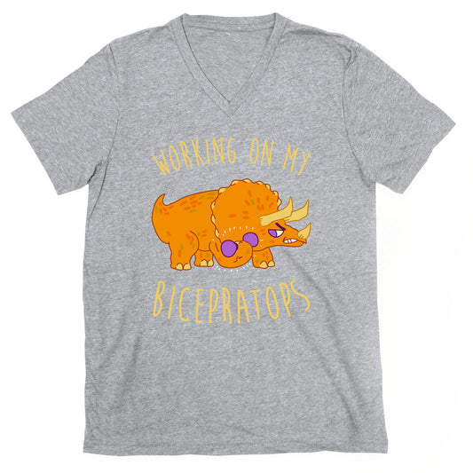 Working on My Bicepratops V-Neck