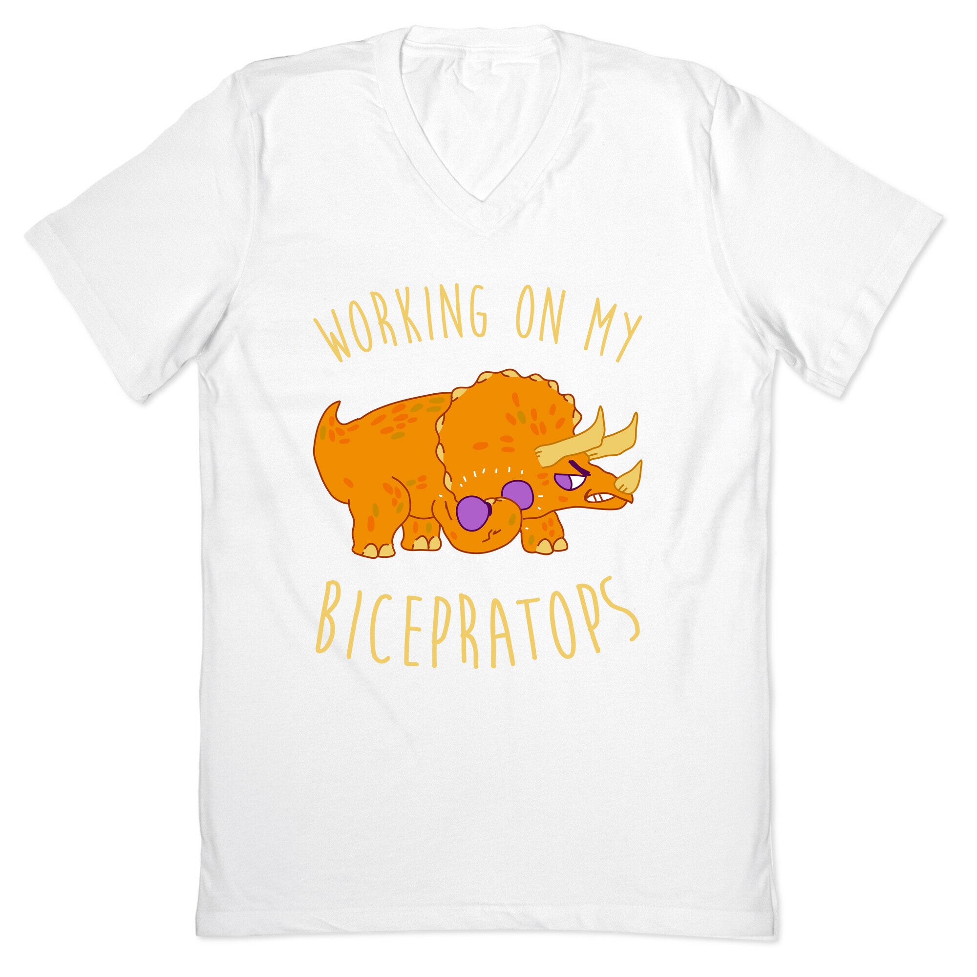 Working on My Bicepratops V-Neck