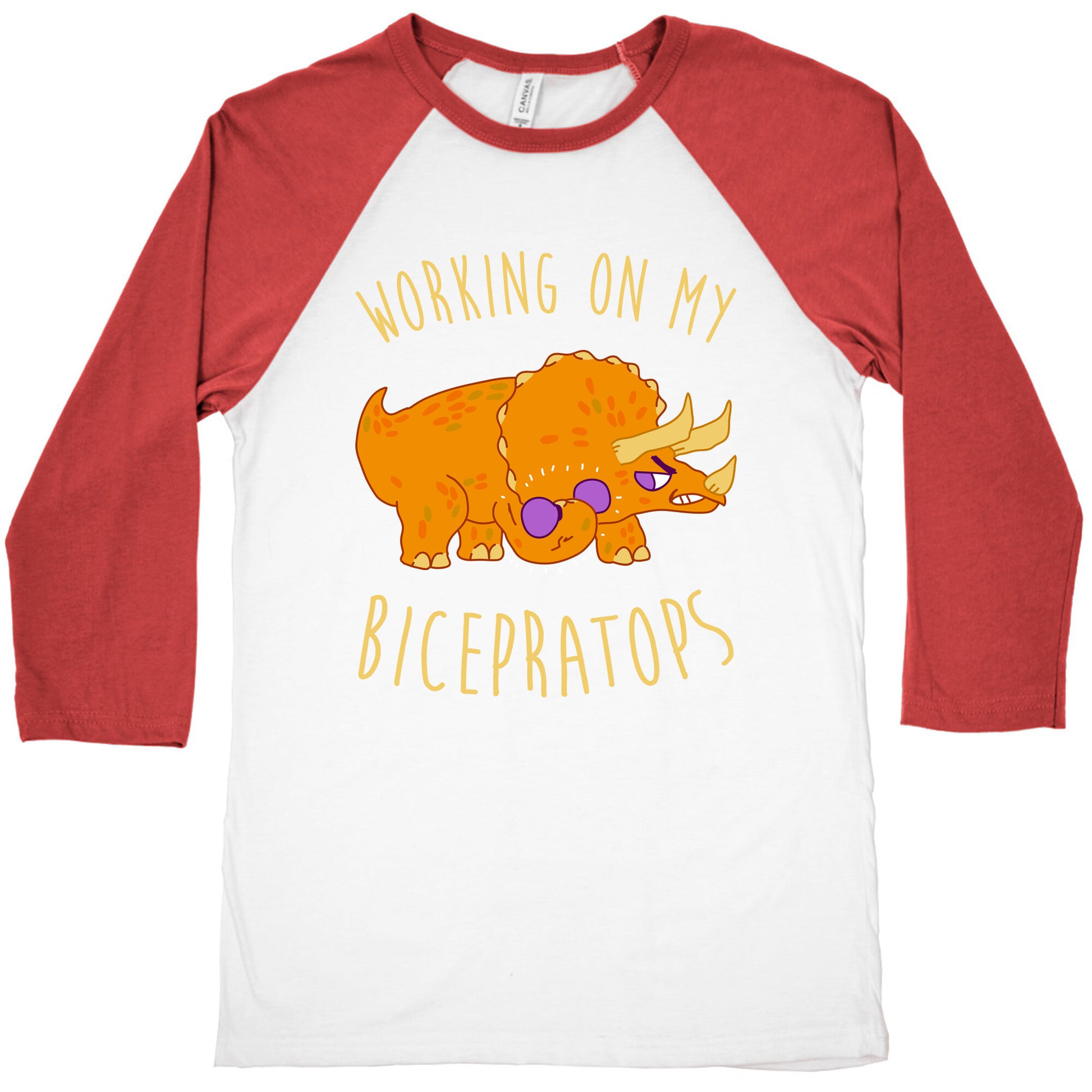 Working on My Bicepratops Baseball Tee