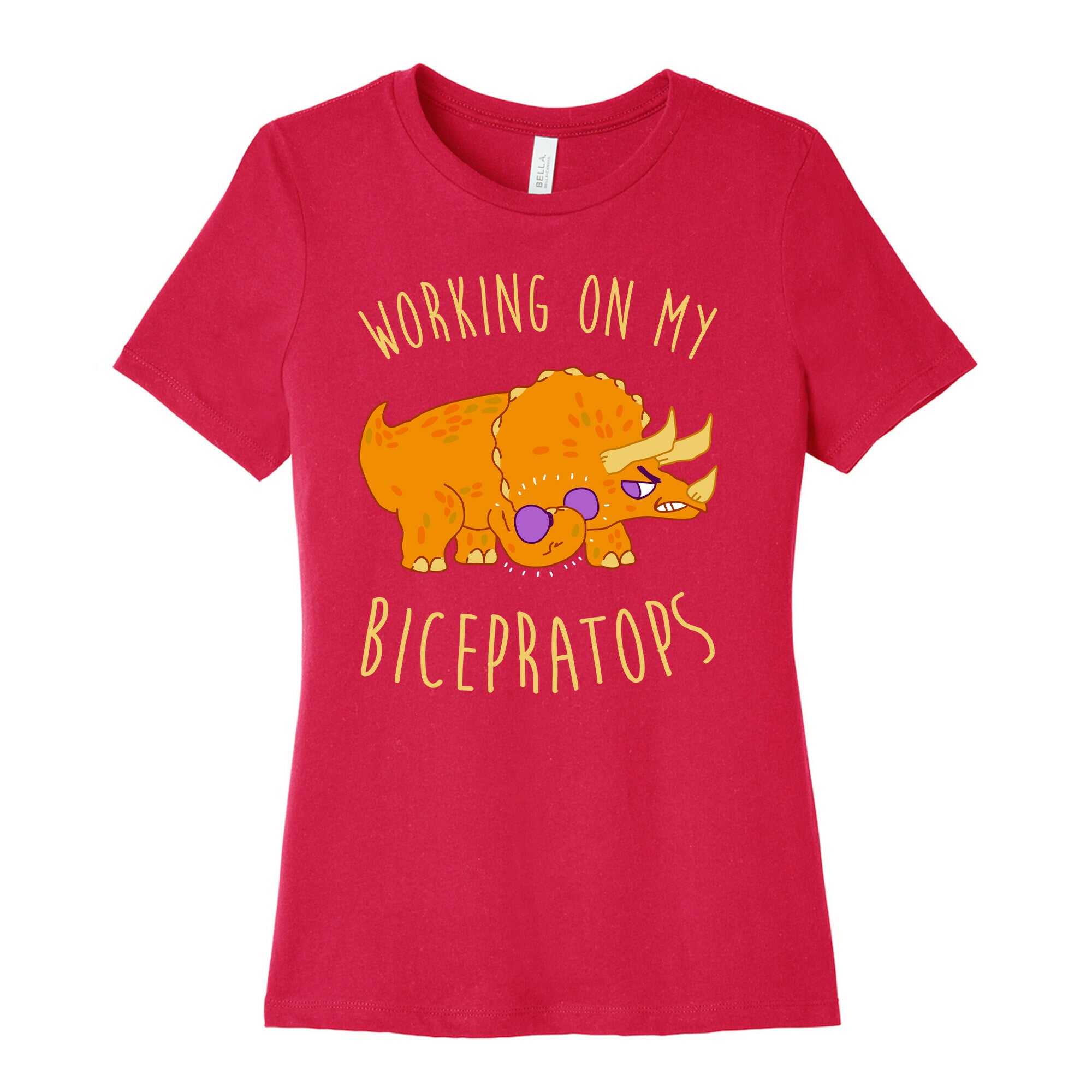 Working on My Bicepratops Women's Cotton Tee