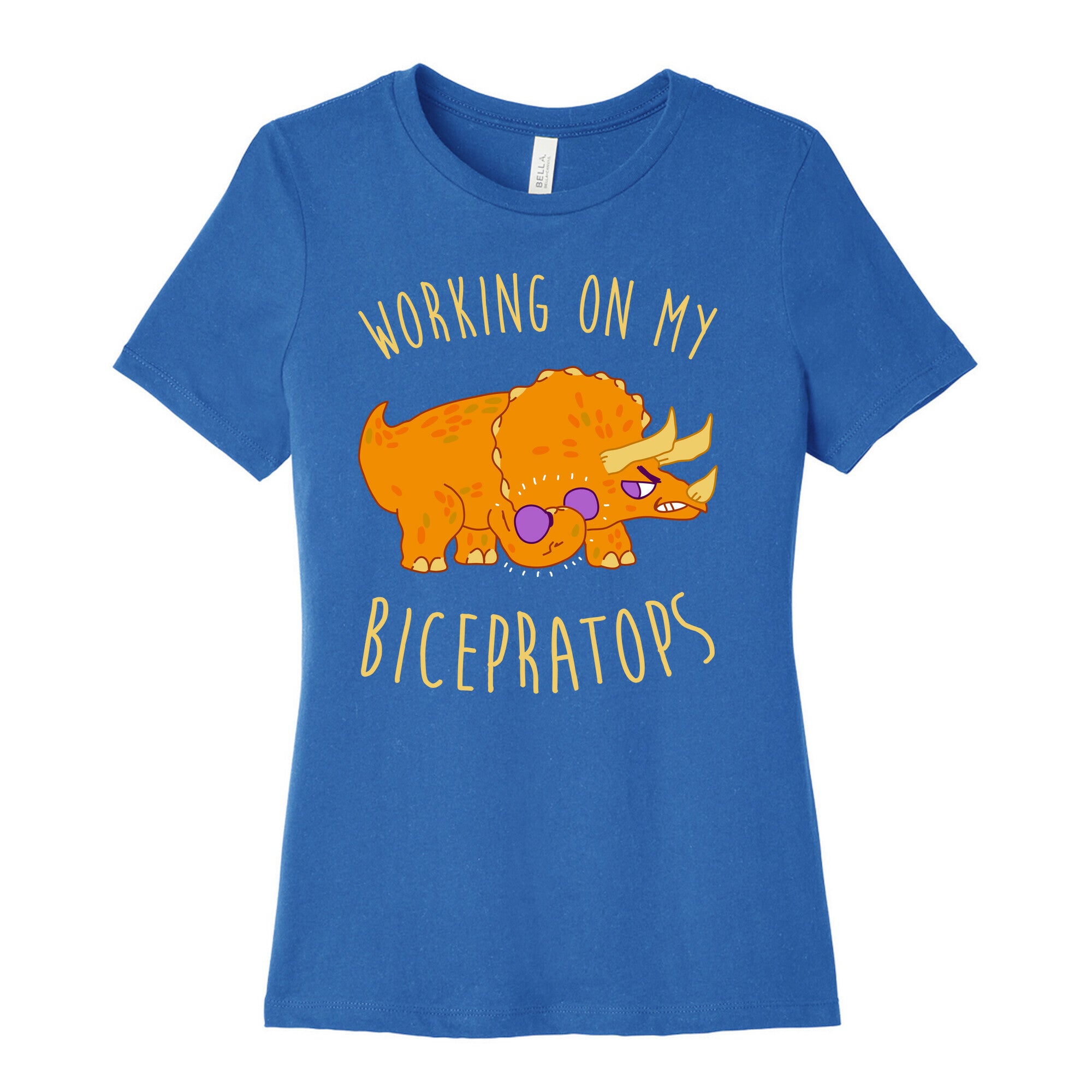 Working on My Bicepratops Women's Cotton Tee