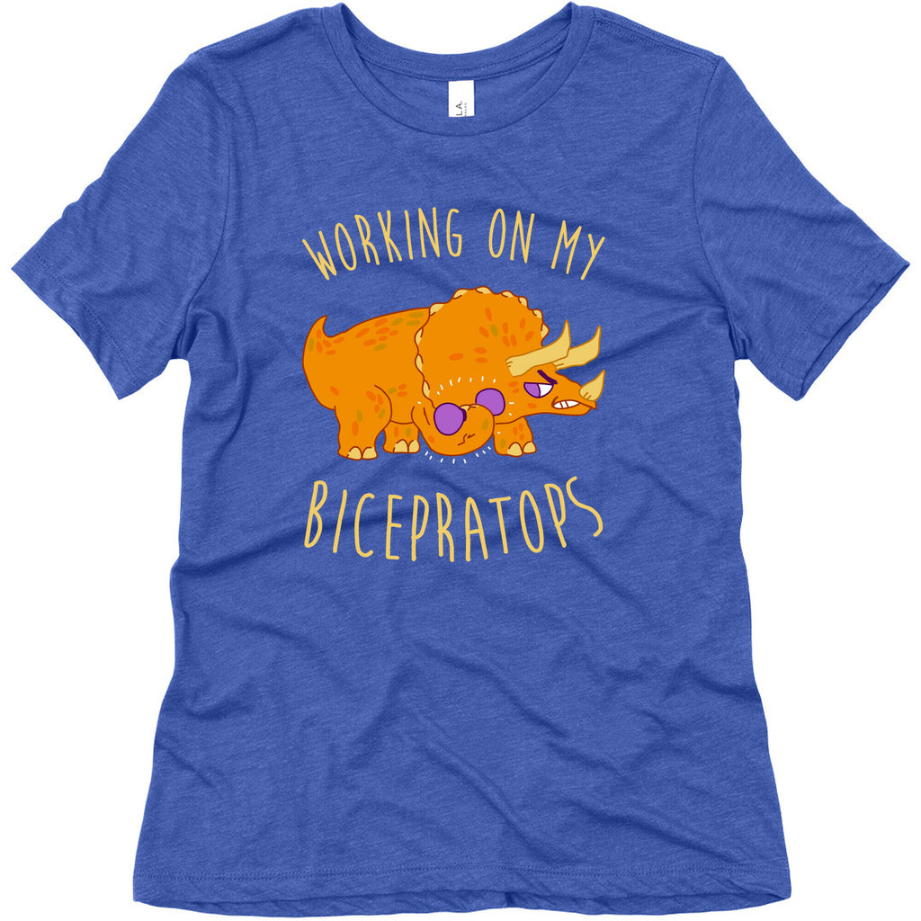 Working on My Bicepratops Women's Triblend Tee