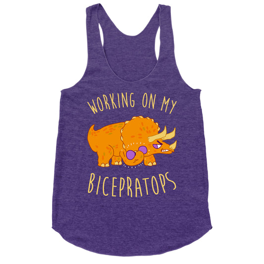 Working on My Bicepratops Racerback Tank