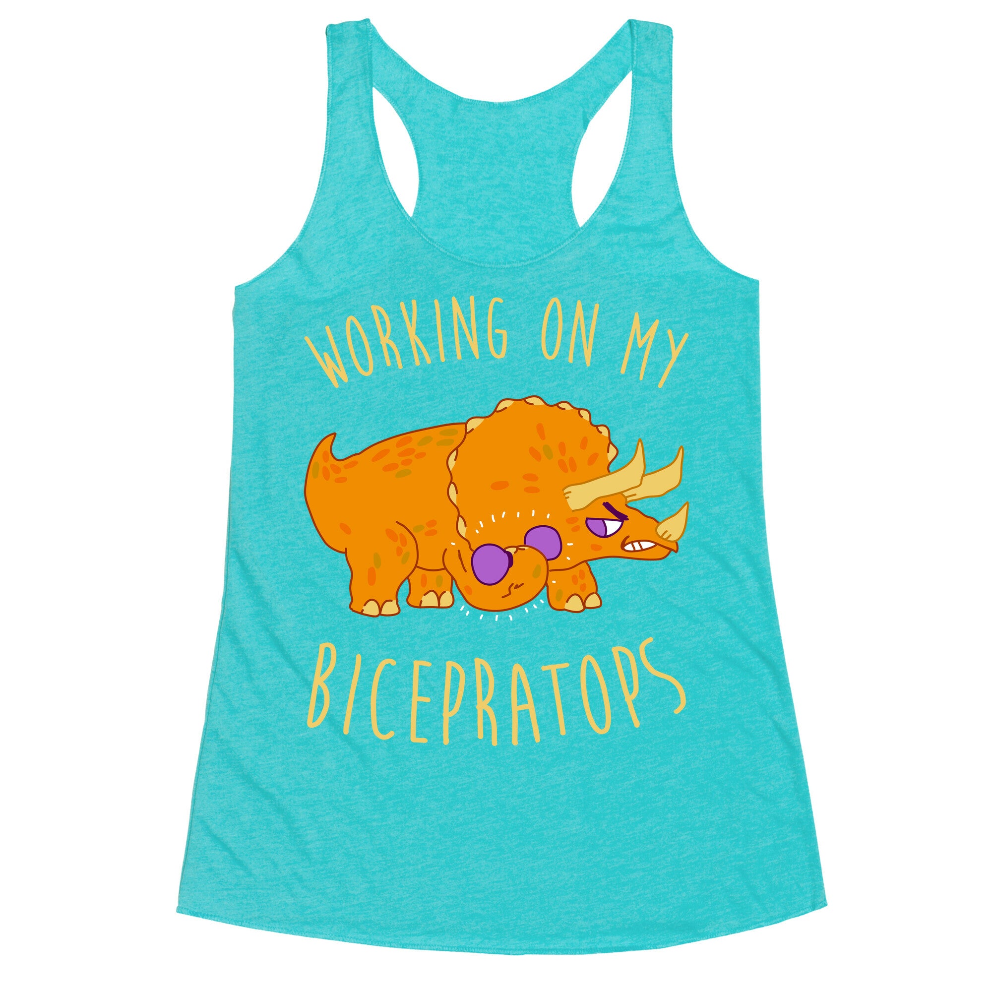Working on My Bicepratops Racerback Tank