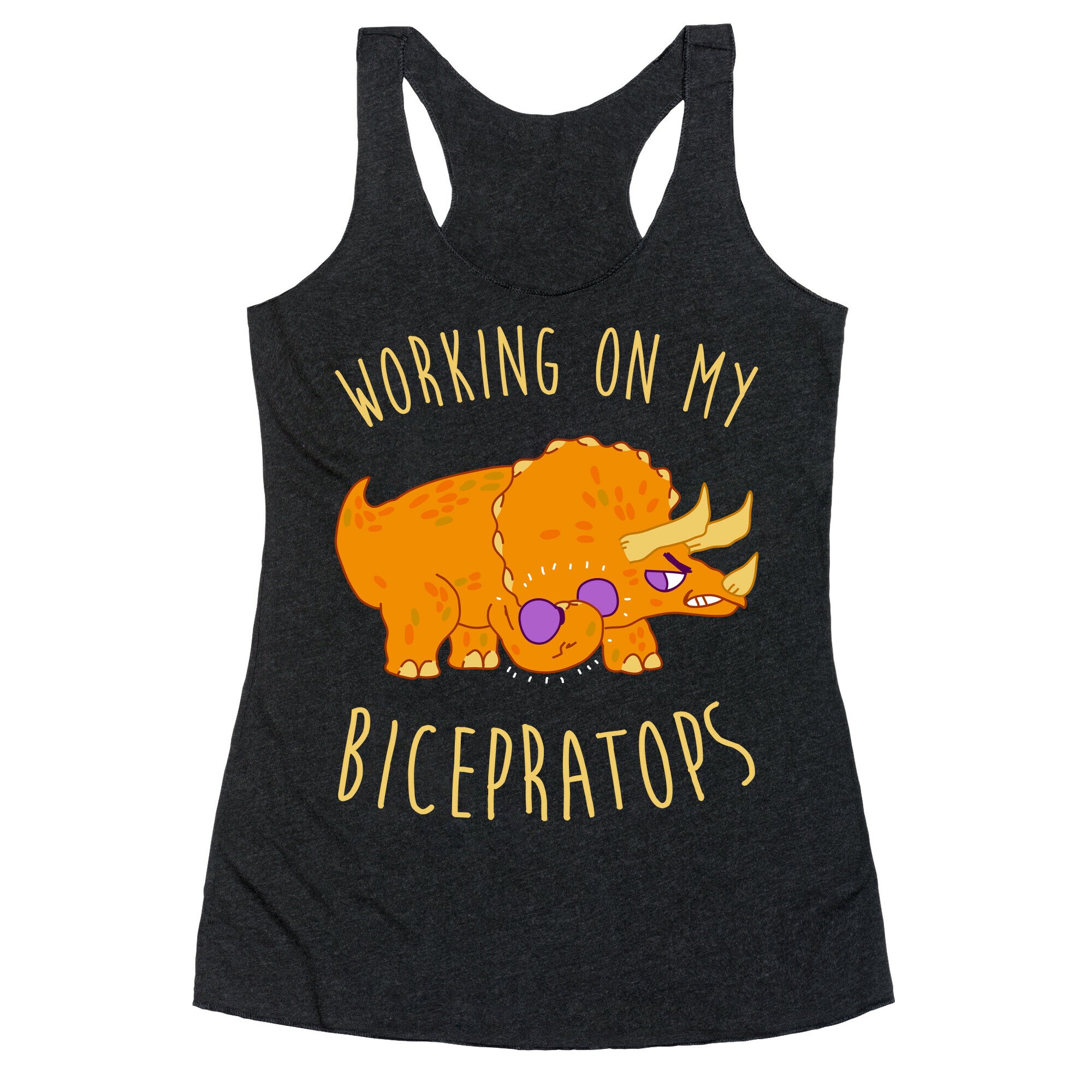 Working on My Bicepratops Racerback Tank