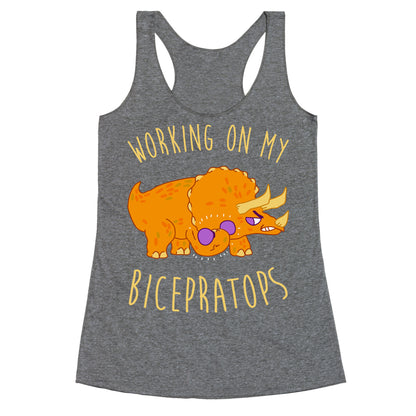 Working on My Bicepratops Racerback Tank