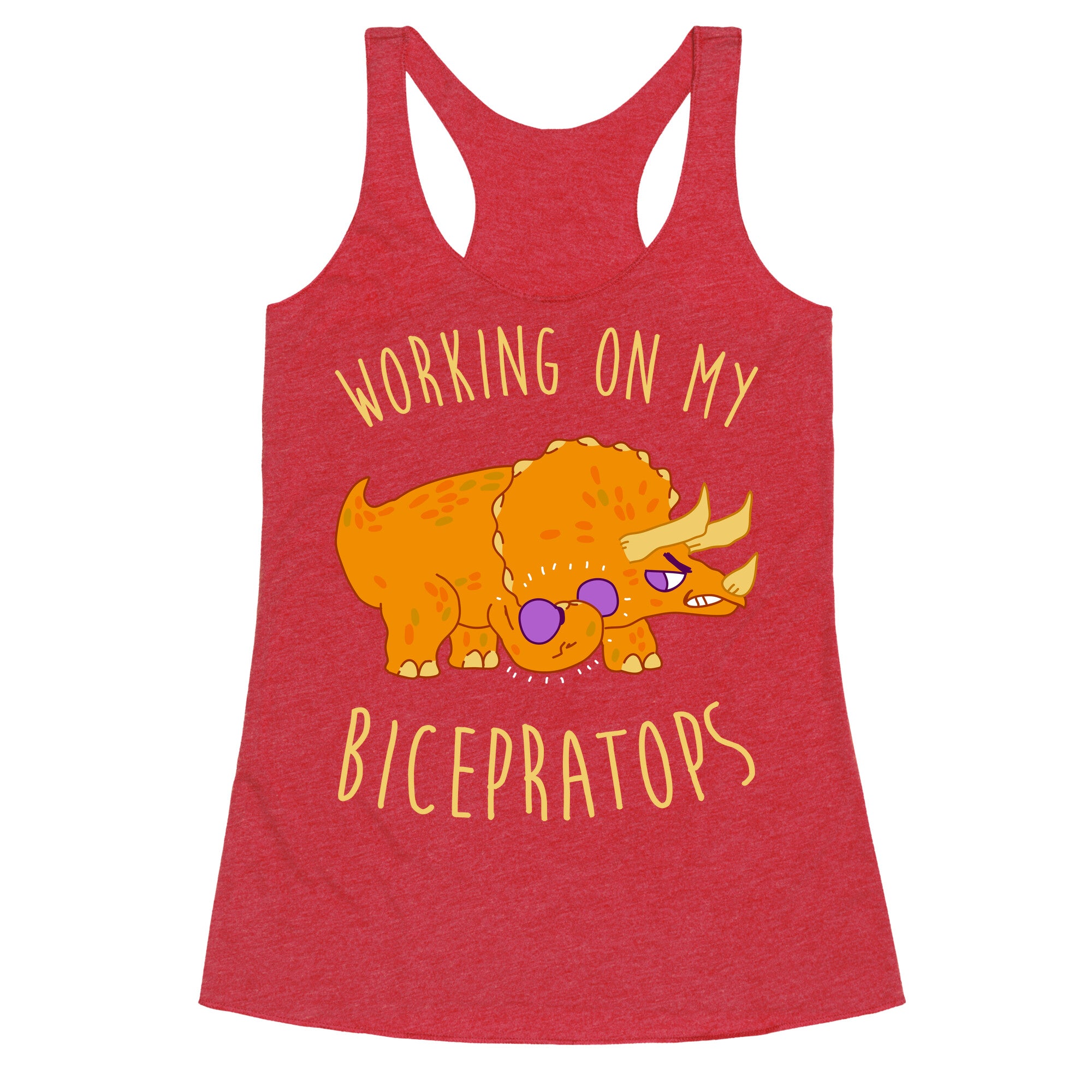 Working on My Bicepratops Racerback Tank