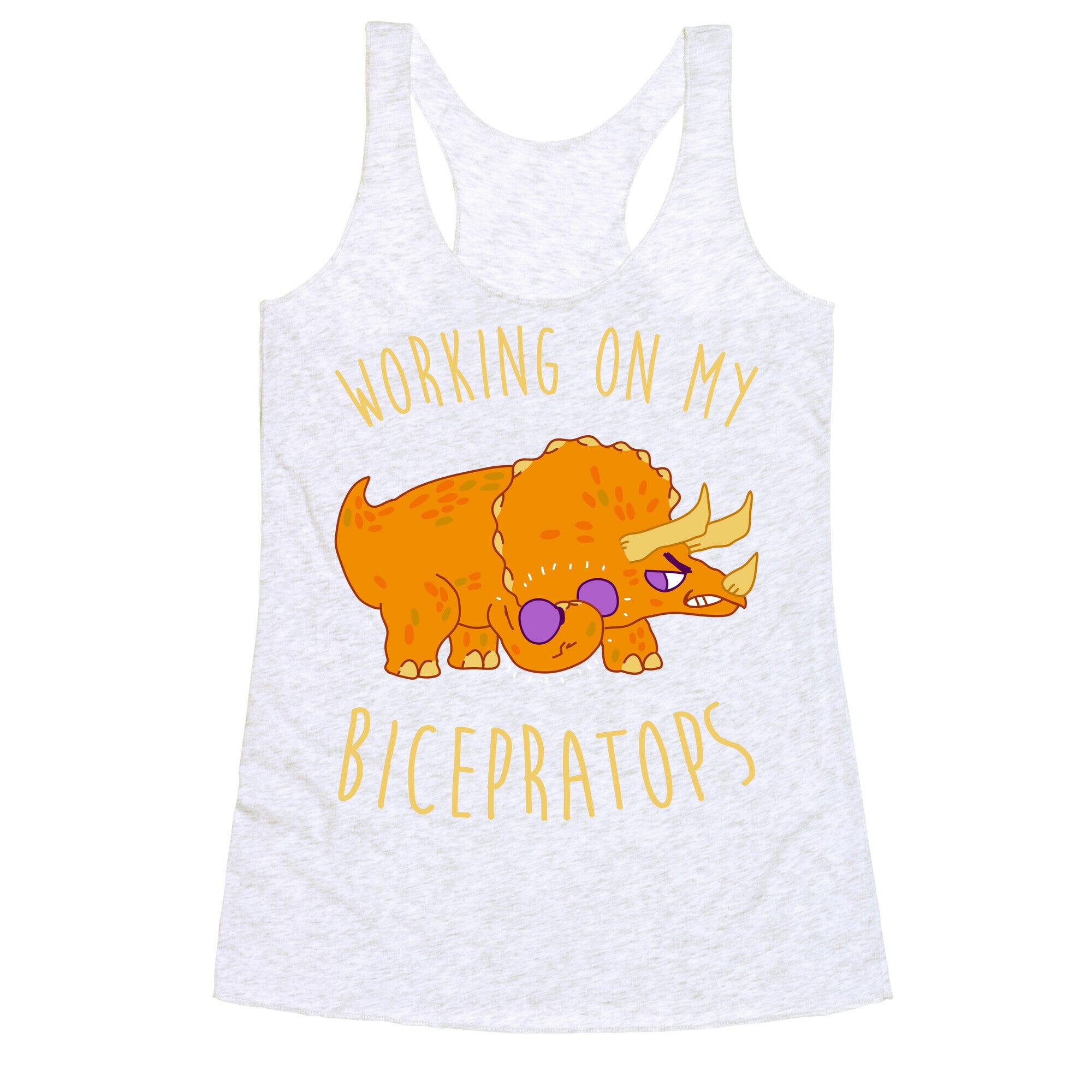 Working on My Bicepratops Racerback Tank
