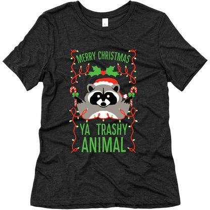 Merry Christmas Ya Trashy Animal Women's Triblend Tee