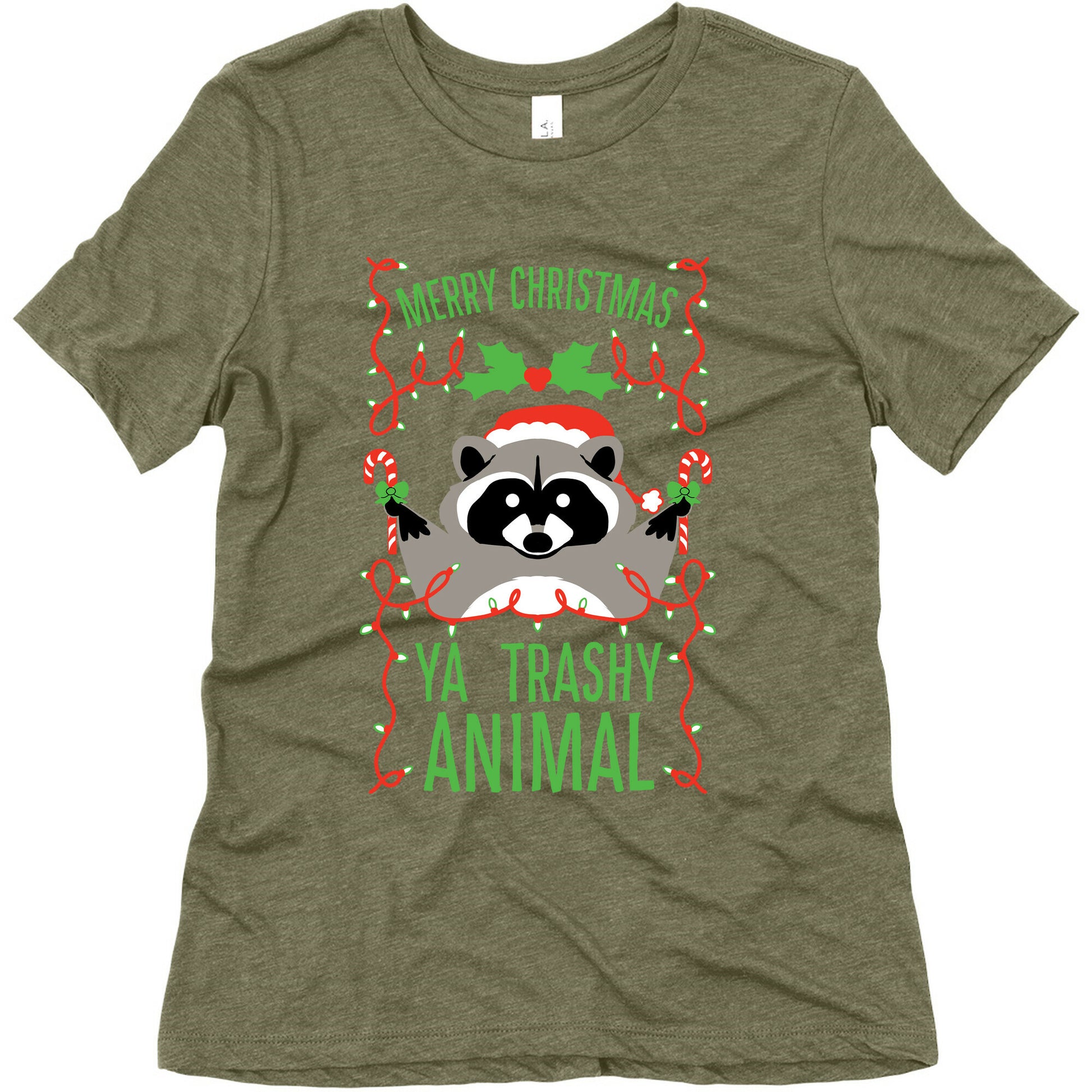 Merry Christmas Ya Trashy Animal Women's Triblend Tee