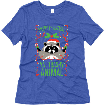 Merry Christmas Ya Trashy Animal Women's Triblend Tee