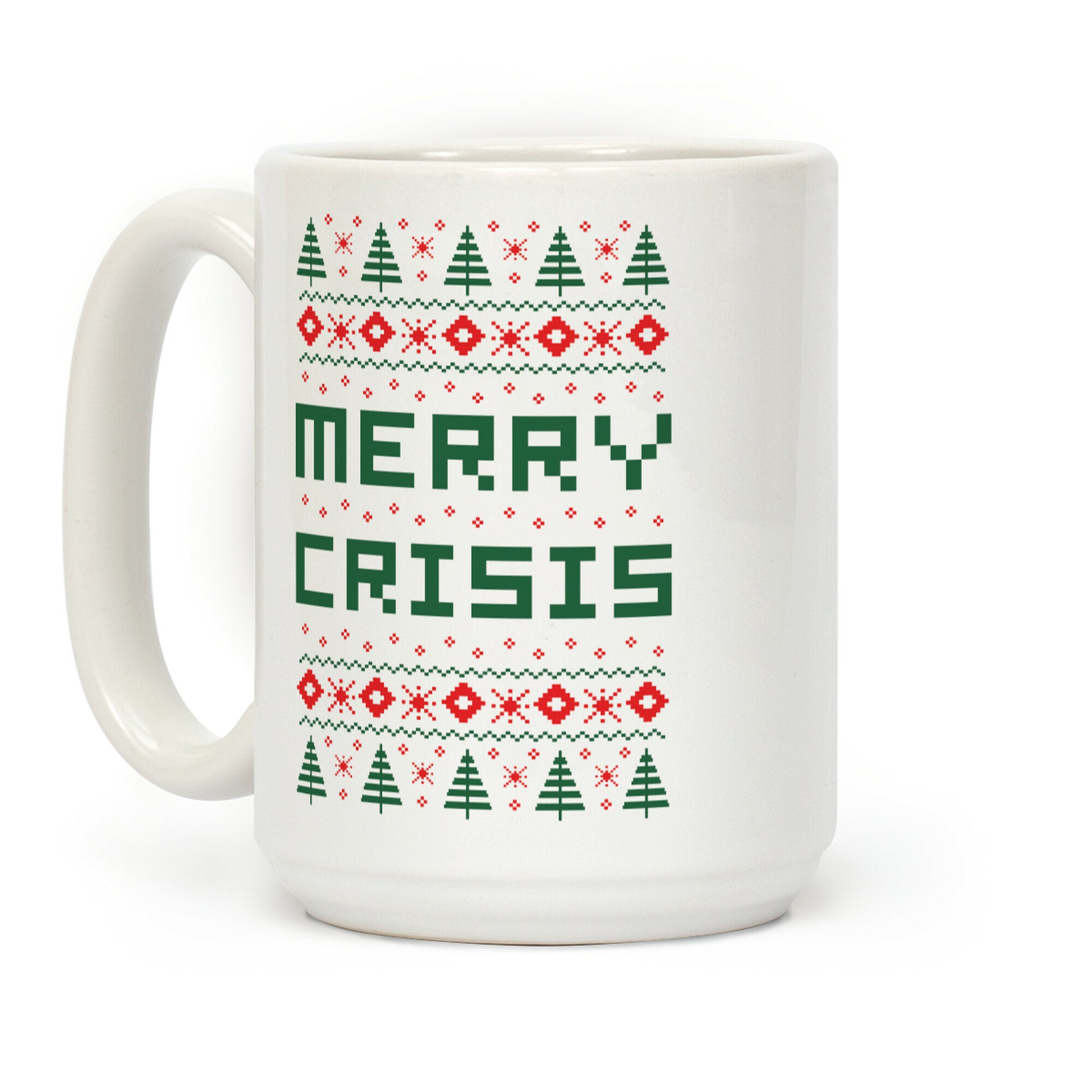Merry Crisis Ugly Christmas Sweater Coffee Mug