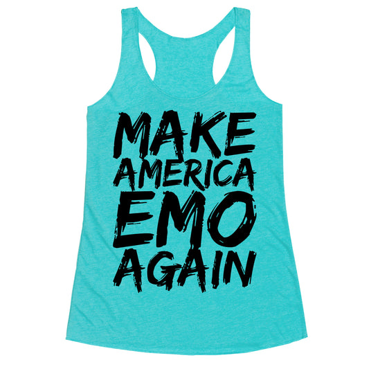 Make America Emo Again Racerback Tank