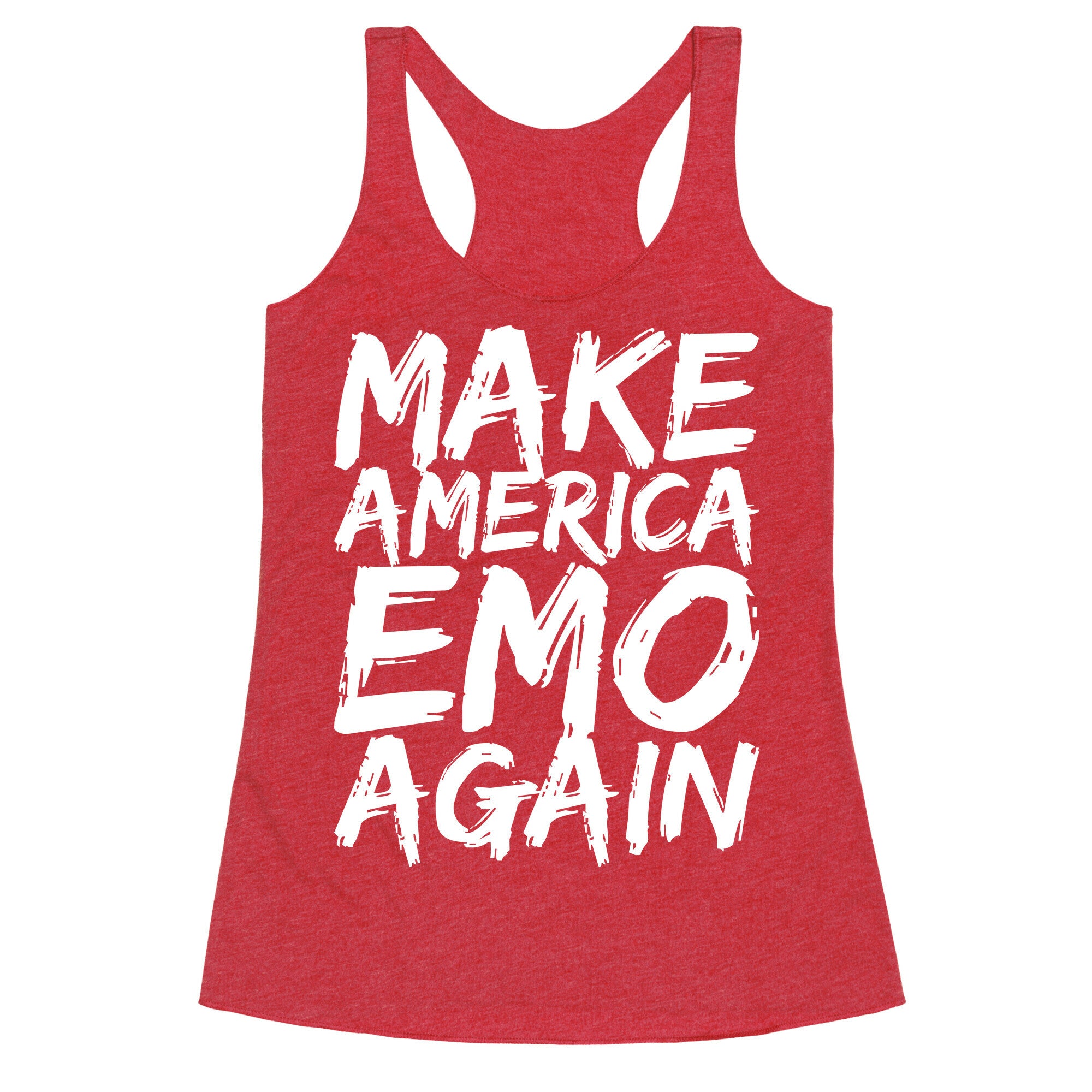 Make America Emo Again Racerback Tank