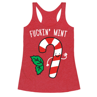 Fuckin' Mint Candy Cane Racerback Tank